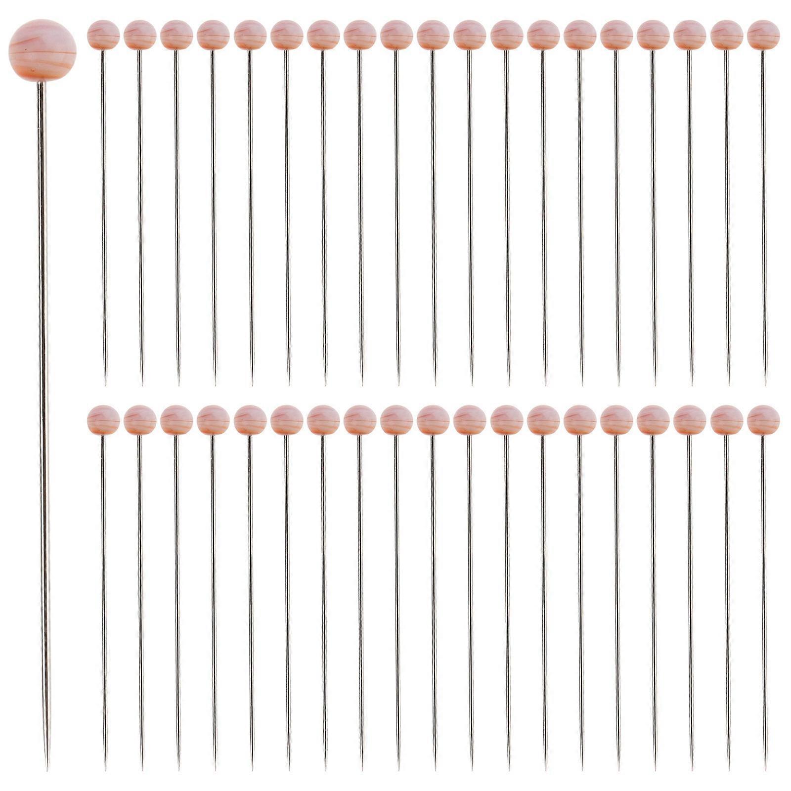 200Pcs Orange Sewing Locating Pin with Ball Head for Home Projects