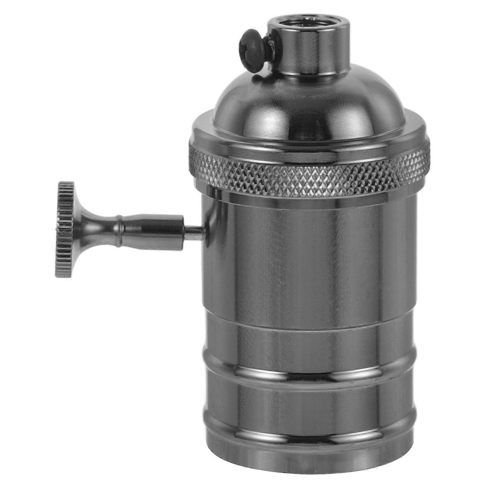 Metal Lamp Socket Light Bulb Holder for Lamp Use 4Pcs Black