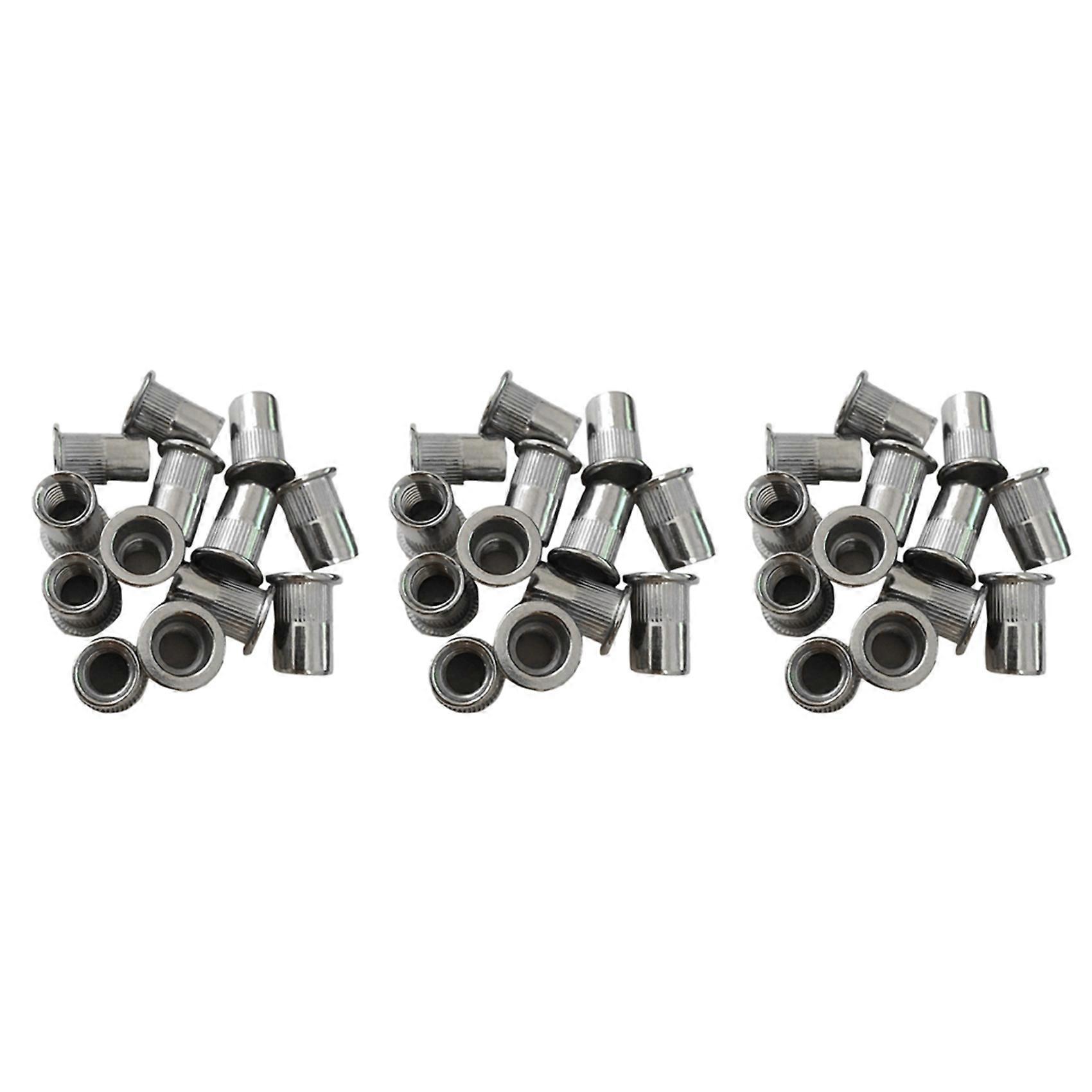 90Pcs M8 Rivet Nuts Stainless Steel Threaded Rivet Insert Nuts M8-1.25mm