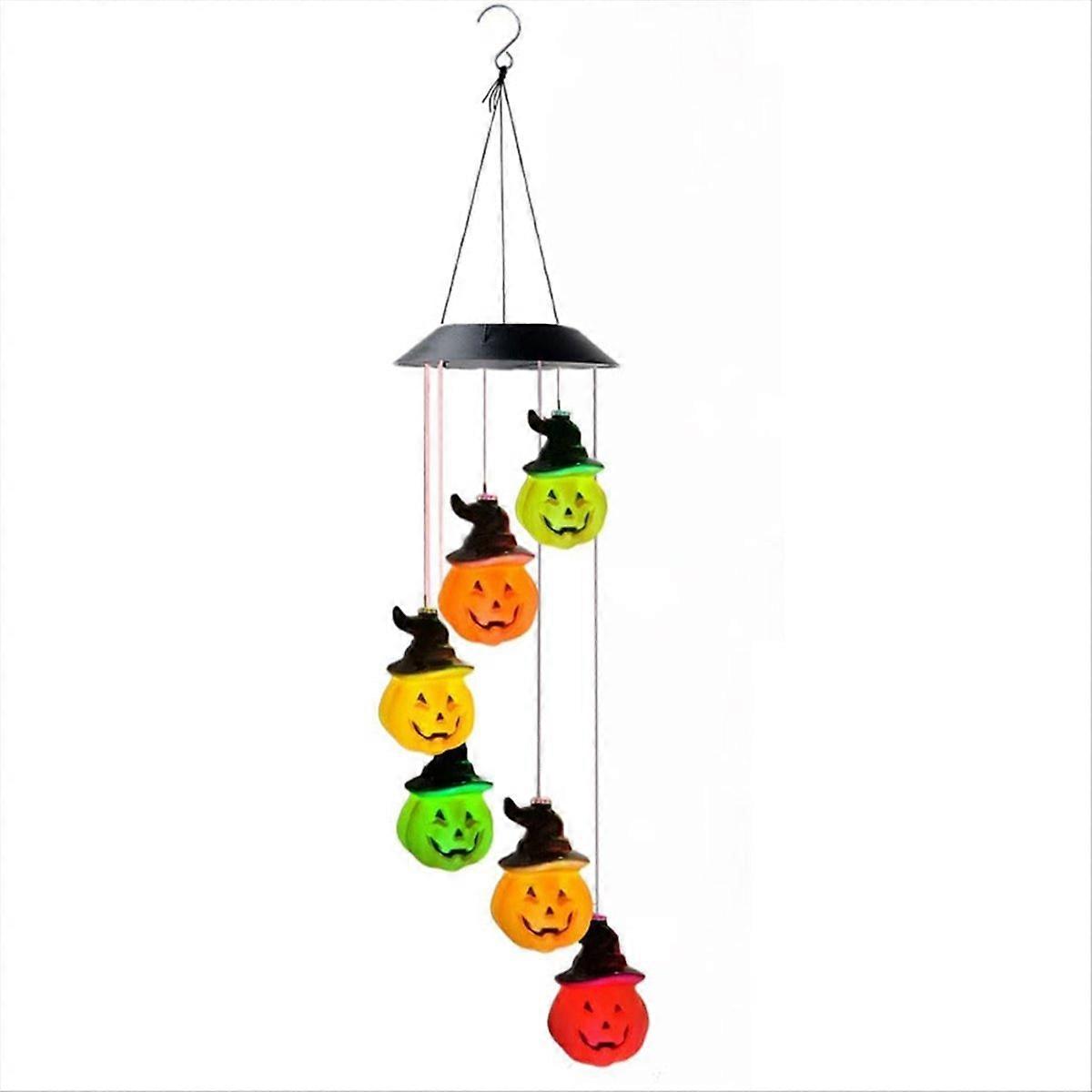 Halloween Pumpkin Solar Wind Chimes Pumpkin Solar Lights