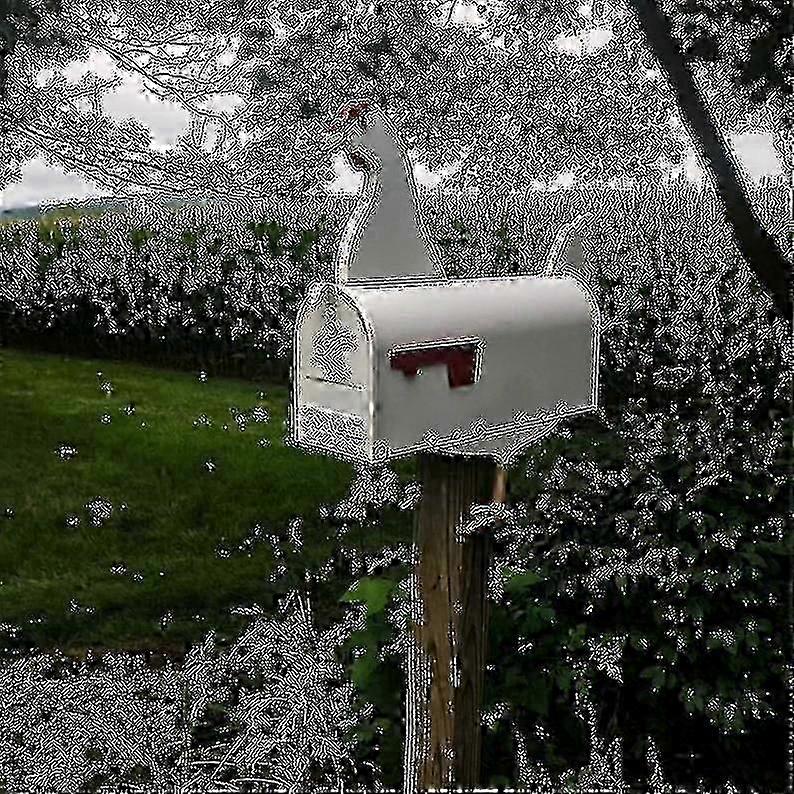 صندوق بريد فريد من نوعه على شكل على الطراز الريفي تصميم صندوق بريد للديكور في الهواء الطلق وجمع البريد العملي