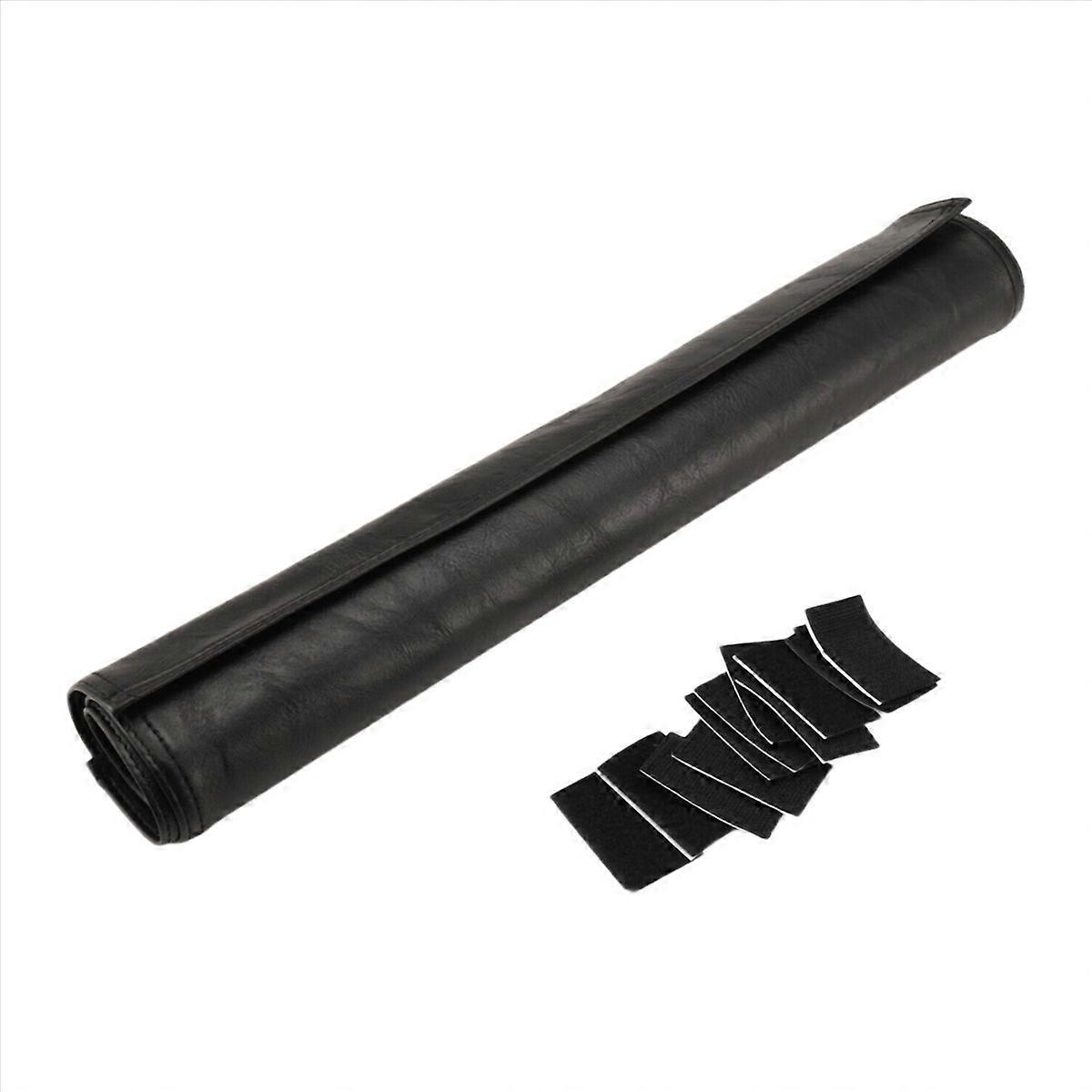 Non-Slip Faux Leather Headrest Protector Black