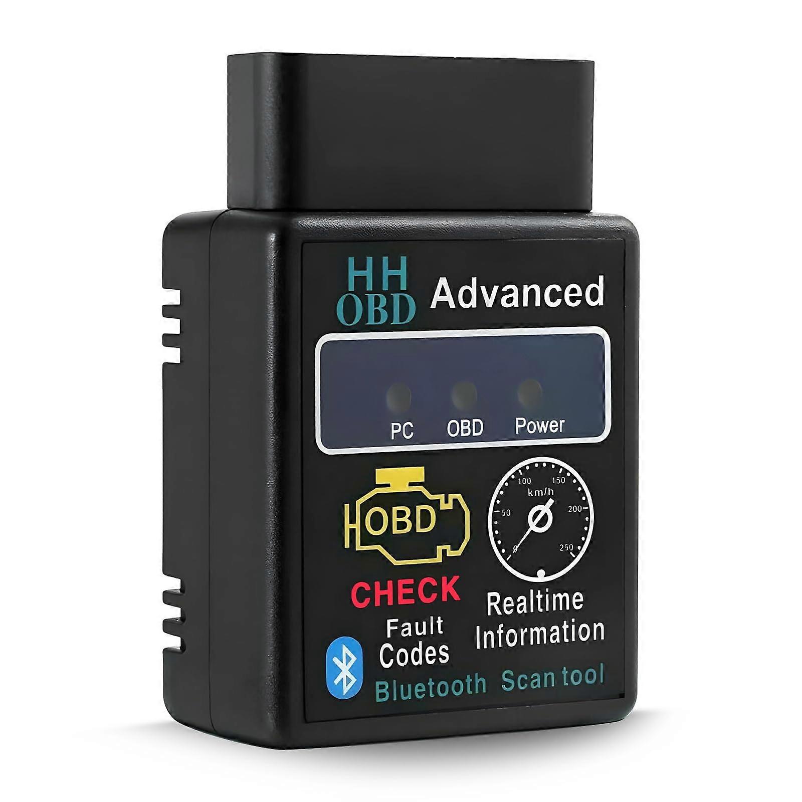 OBD2 Bluetooth Scanner with RealTime Fault Detection, Wireless OBDII Car Code Reader for Vehicles