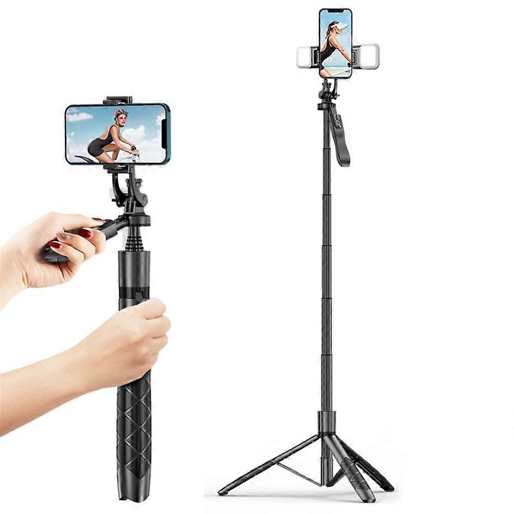 L16 34-153cm Extendable Selfie Stick Tripod Stand Camera Gimbal Stabilizer Phone Clip Holder Wireless Bluetooth Remote Control wit