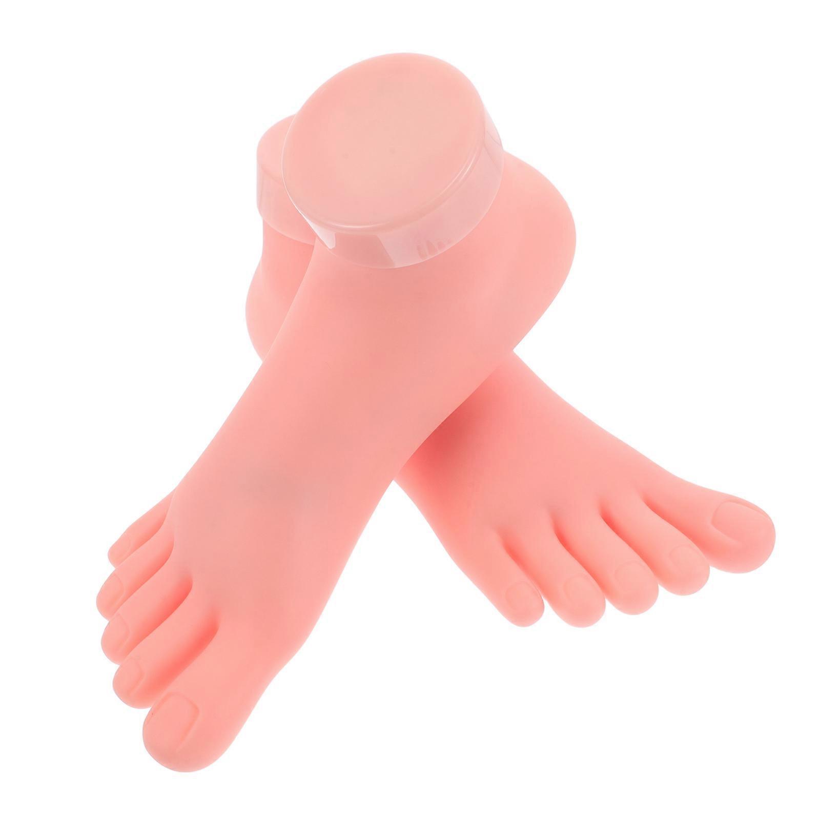 Nail Practice Foot Model Manicure Tool for Nail Art Training 2Pcs