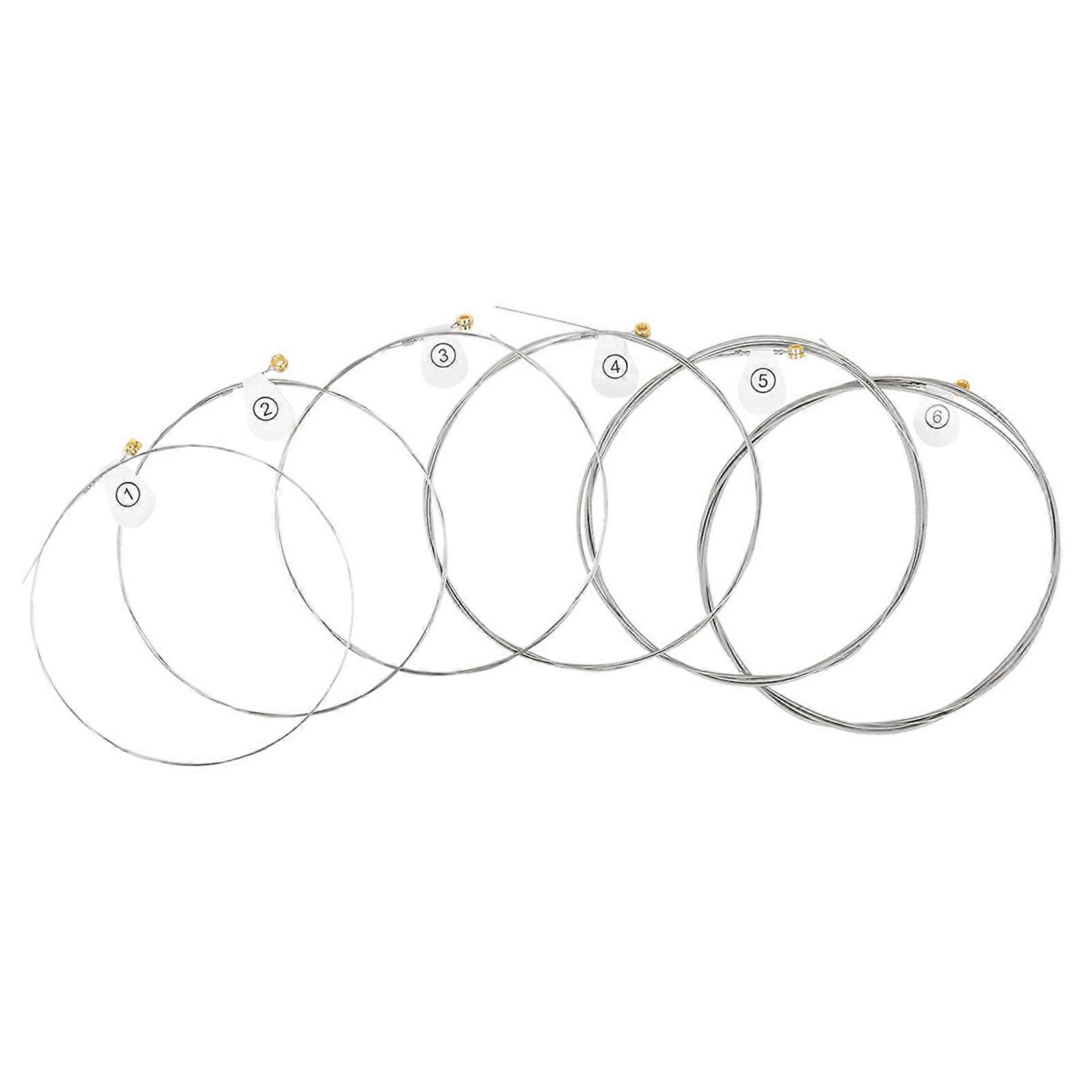 6 Pcs Electric Guitar Strings Brilliant Sound Quality Strings for 6 String Guitars Accessories Powerful and Durable Multicolor
