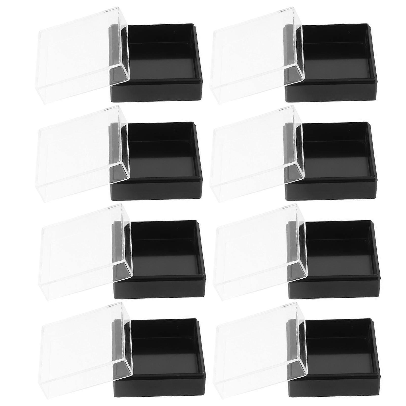 Transparent Box Jewelry Display Box for Storage 10Pcs Square Clear Organizer