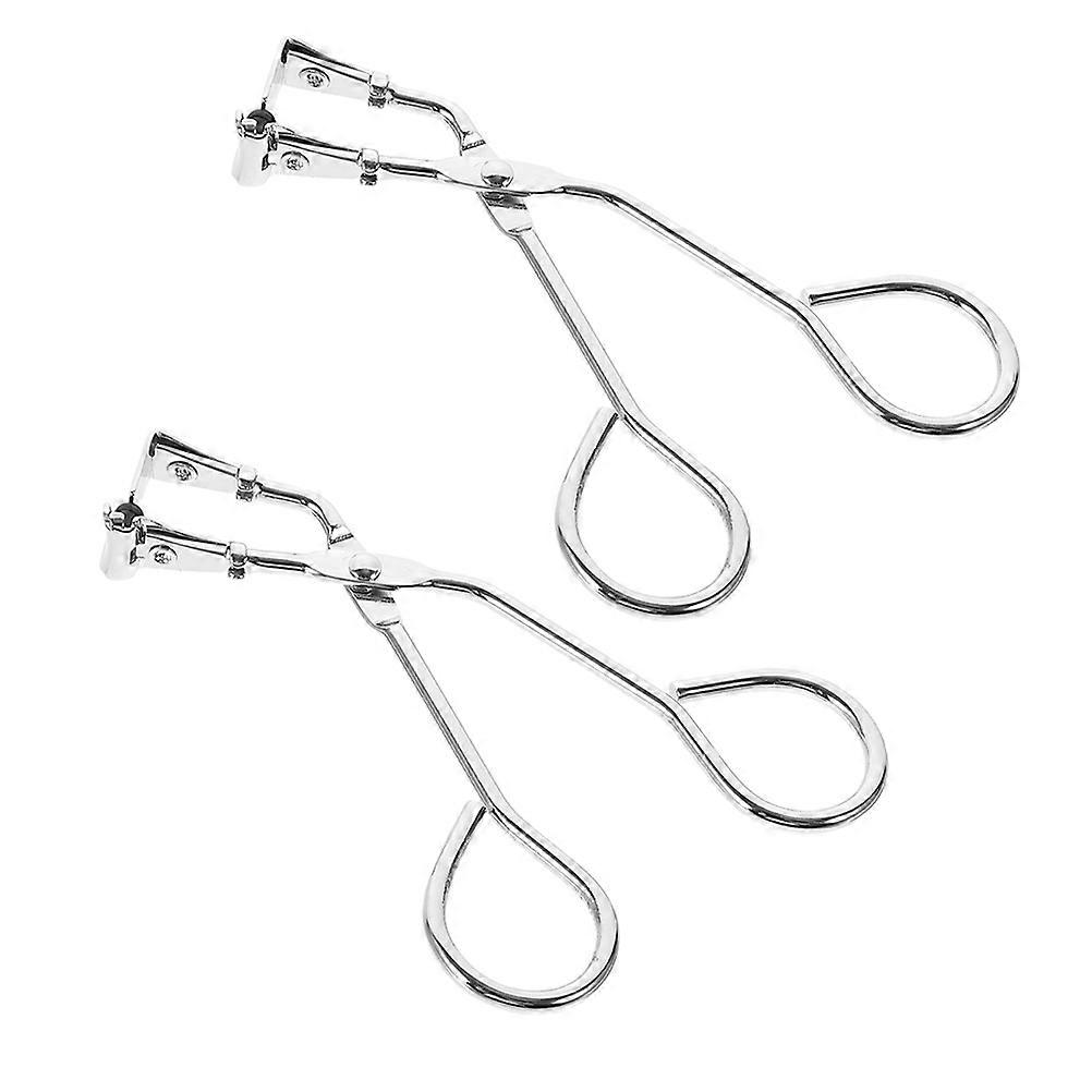 Silver Eyelash Curler for Lash Styling with 2Pcs Mini Curlers