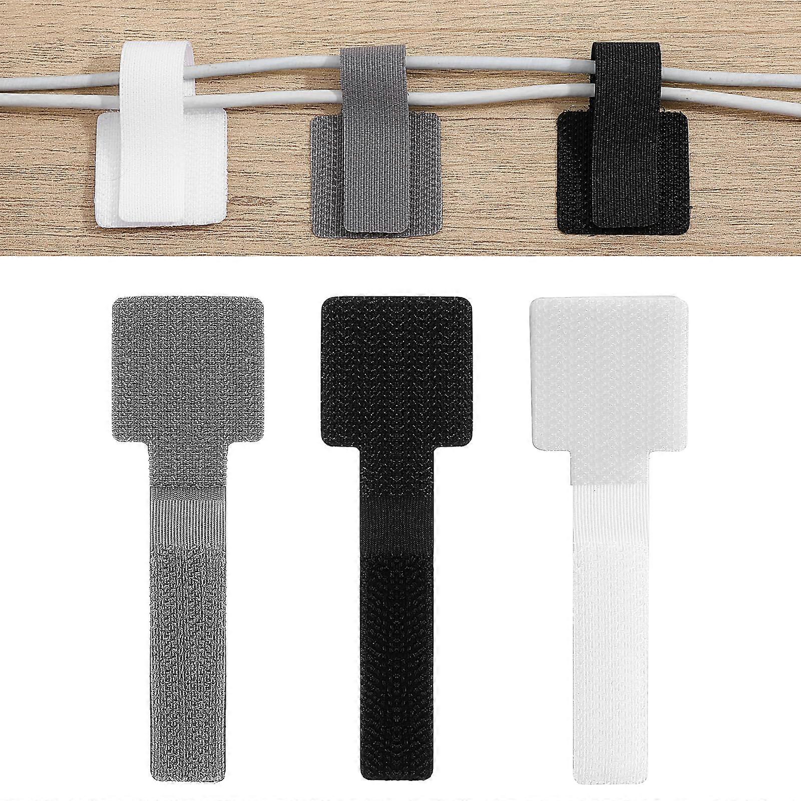 Cable Organizer with Reusable Hook Loop Ties, Under Desk Cable Management for Home Office, 60pcs