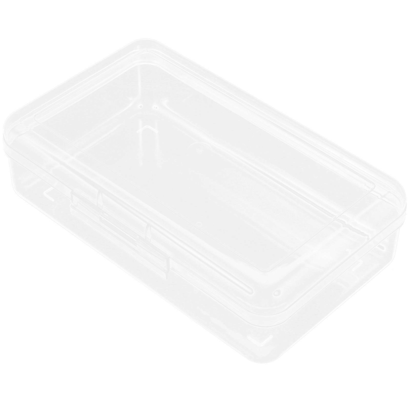 Plastic Pencil Case Transparent Large Capacity for Storage Use 4Pcs