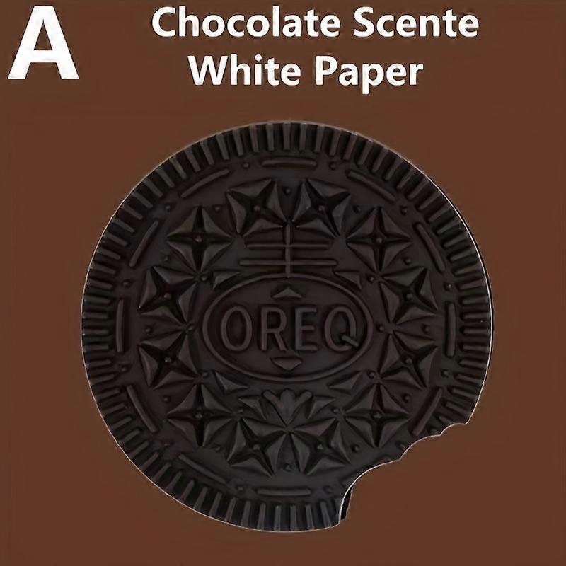 80 page sticky note book with fragrance - chocolate, strawberry flavors - fun cookies, waffles, cookie shapes