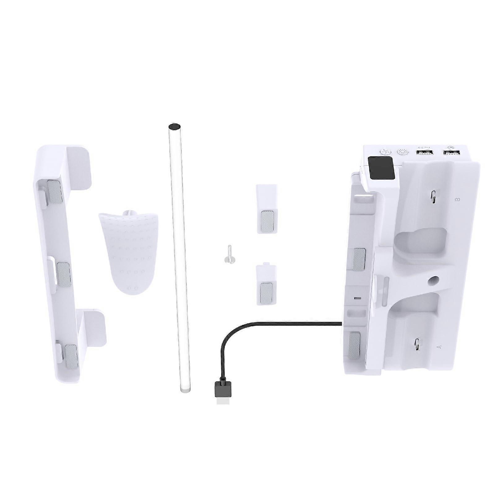 Gaming Console Stand for PS5 with Dual Controller Fast Charging, USB Hub and Headphone Holder