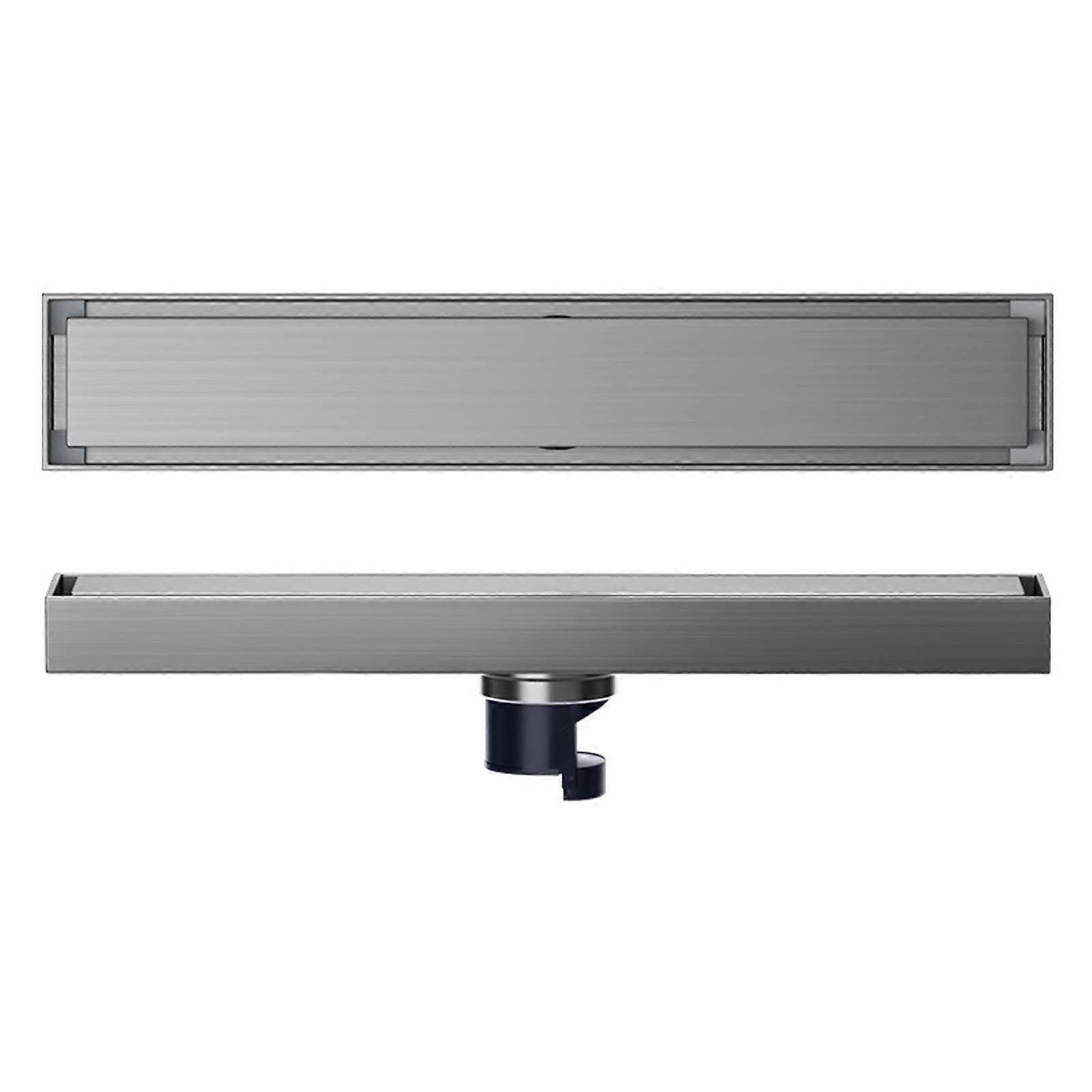Linear Invisible Shower Drain, Stainless Steel TileInsert Narrow Rectangle Floor Drain, 20cm Middle Drain