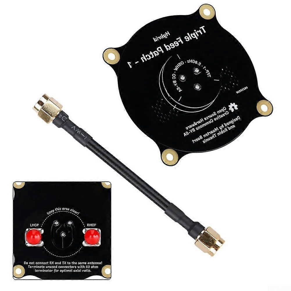 5.8GHz Circular Polarized Triple Feed Directional Patch Antenna for Long Range FPV Drones