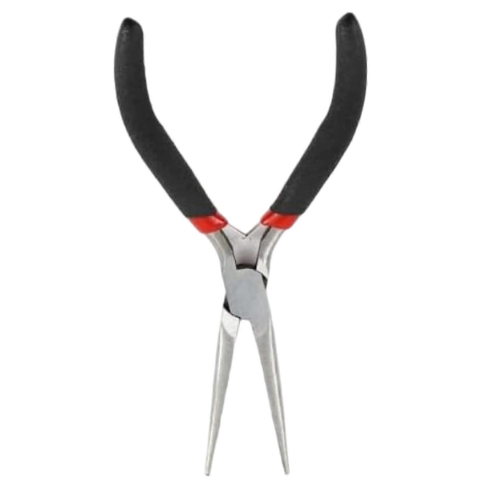 Needle Nose Pliers with Side Cutter, Precision Jewelry Making and Craft Tool with Comfort Grip