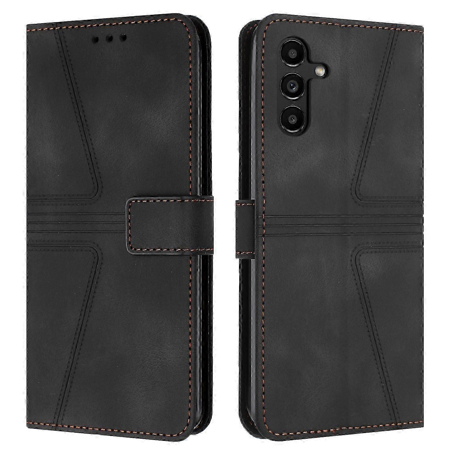 Triangle Solid Color Leather Phone Case
