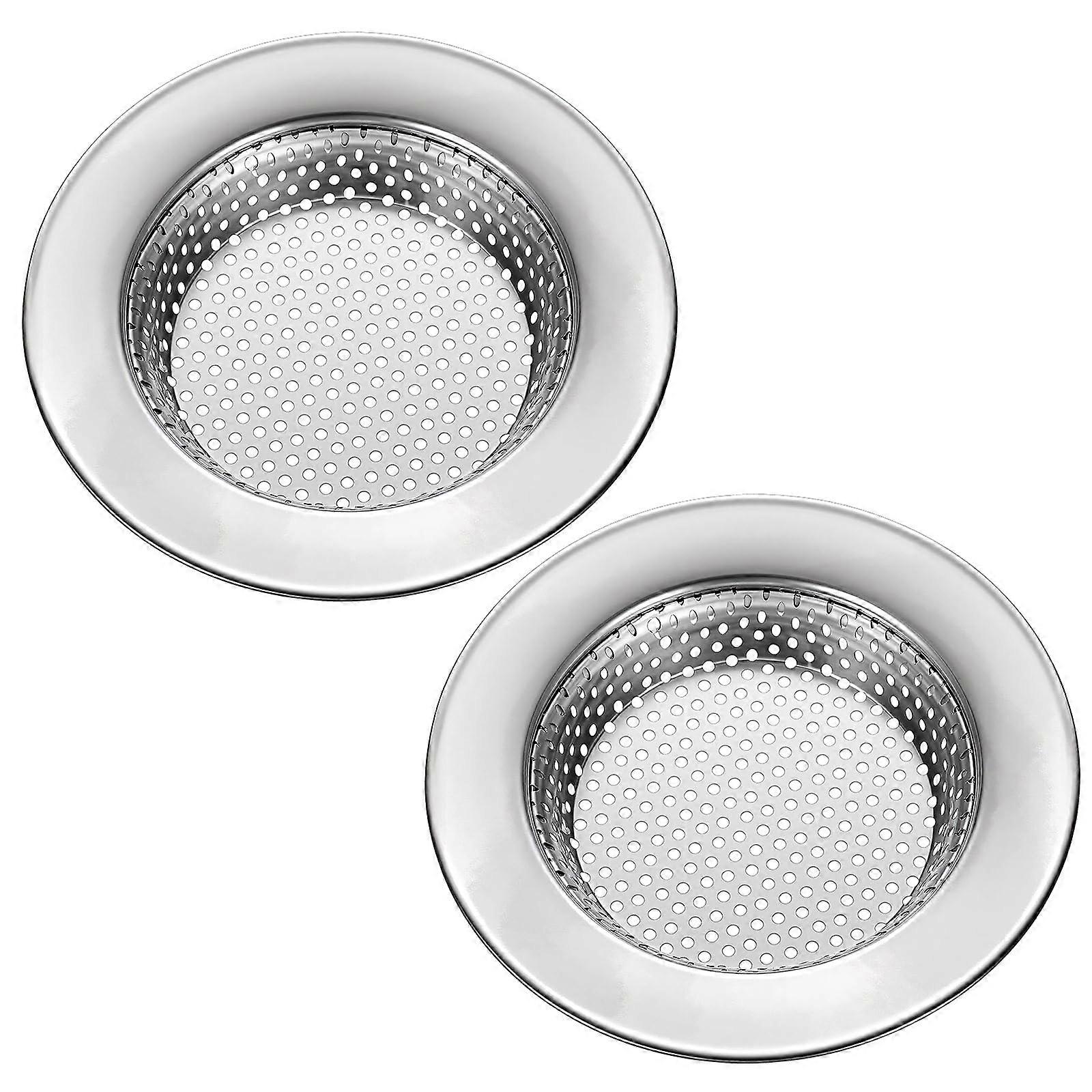 2 Pcs Stainless Steel Sink Strainer 4.3 Inch AntiClog Mesh Kitchen Drain Filter Catcher