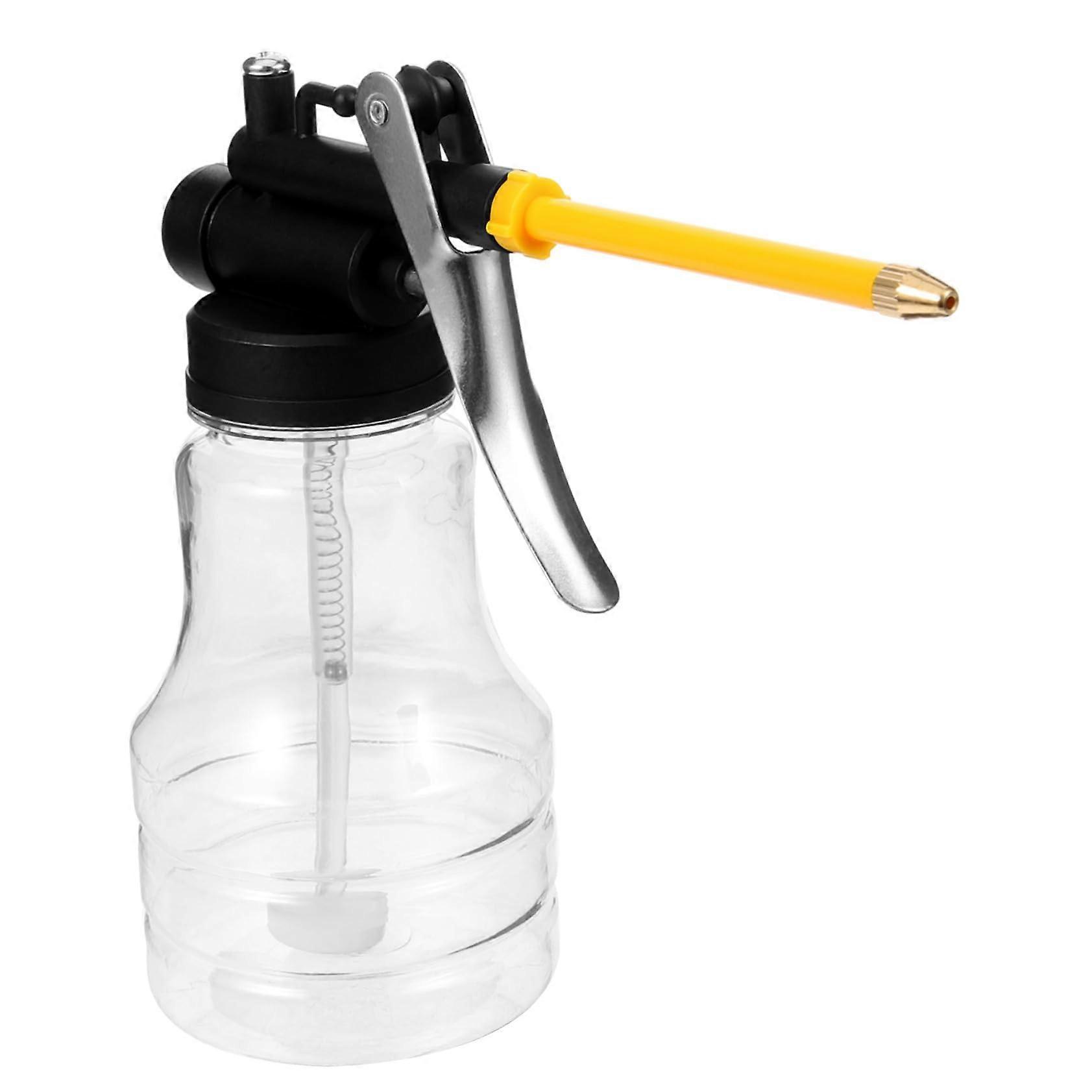 Oil Dispenser with Long Nozzle for Easy Engine Refilling, Adjustable Hose and Visible Oil Level
