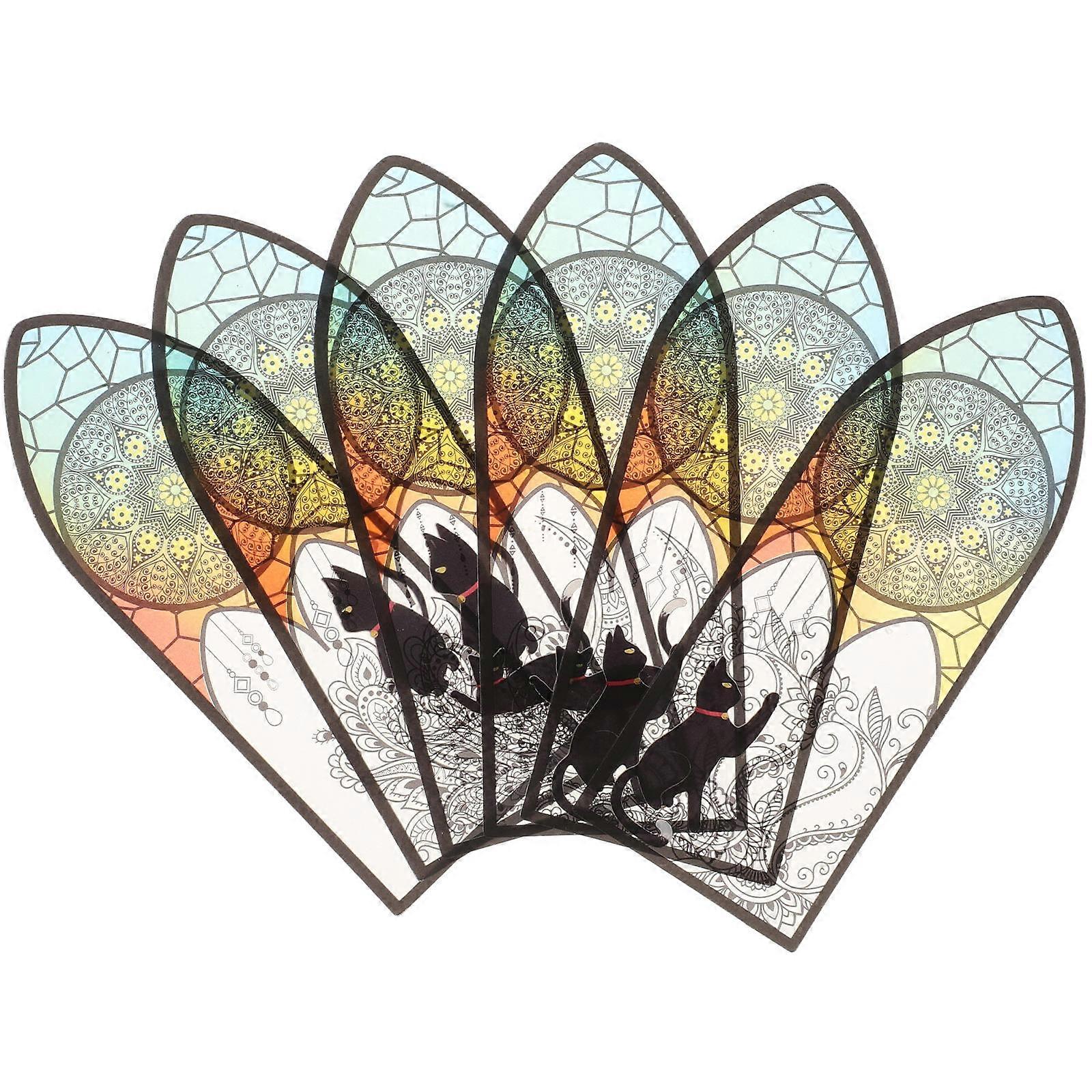 Reading Use Black Cat Bookmark Scrapbook Bookmarks 6Pcs Bundle