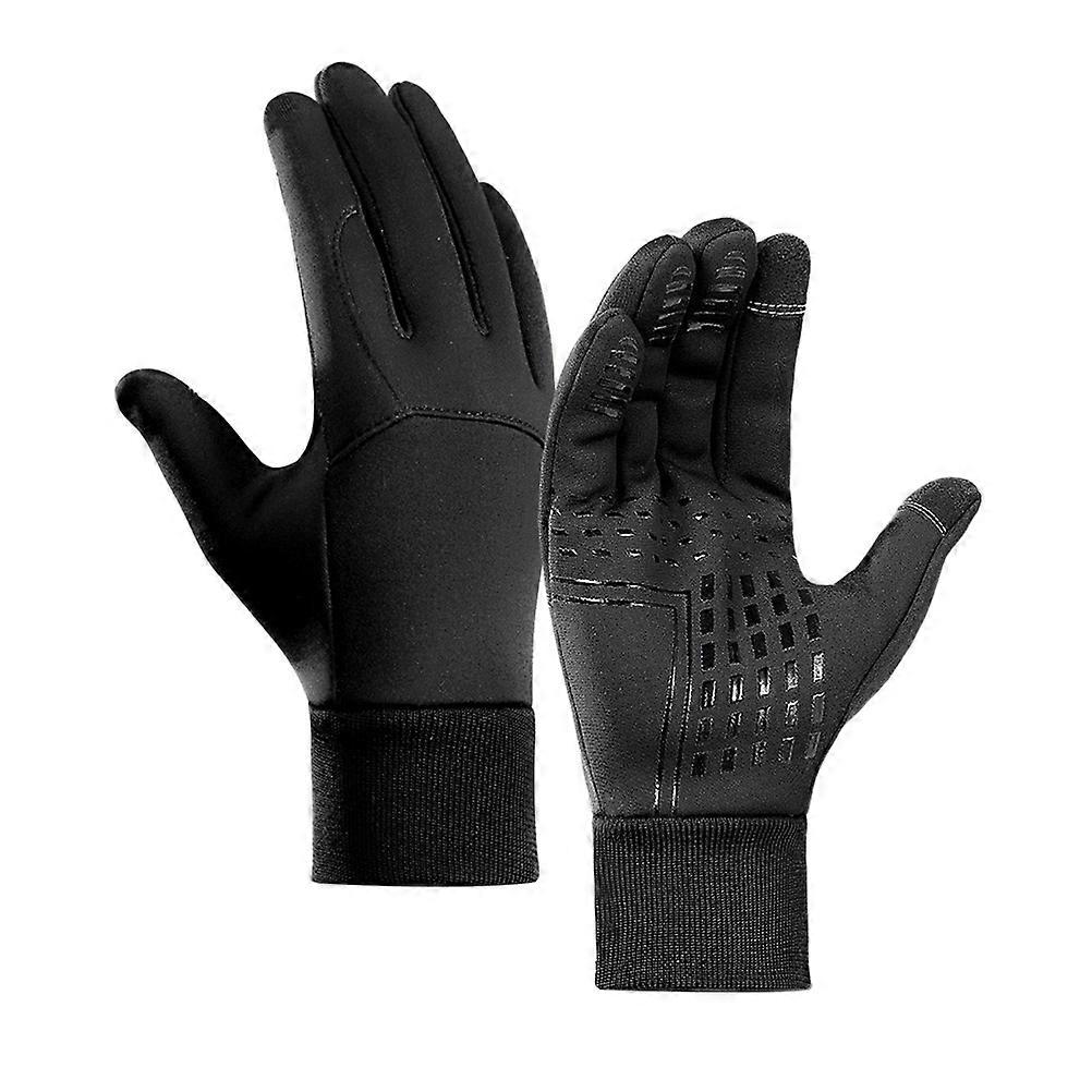 Touch Screen Glove Black Winter Gloves for Outdoor Use 1Pair