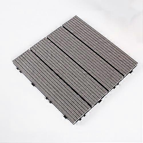Outdoor Interlocking Deck Tiles Waterproof SlipResistant Patio Flooring Easy ClickLock 20pcs Grey