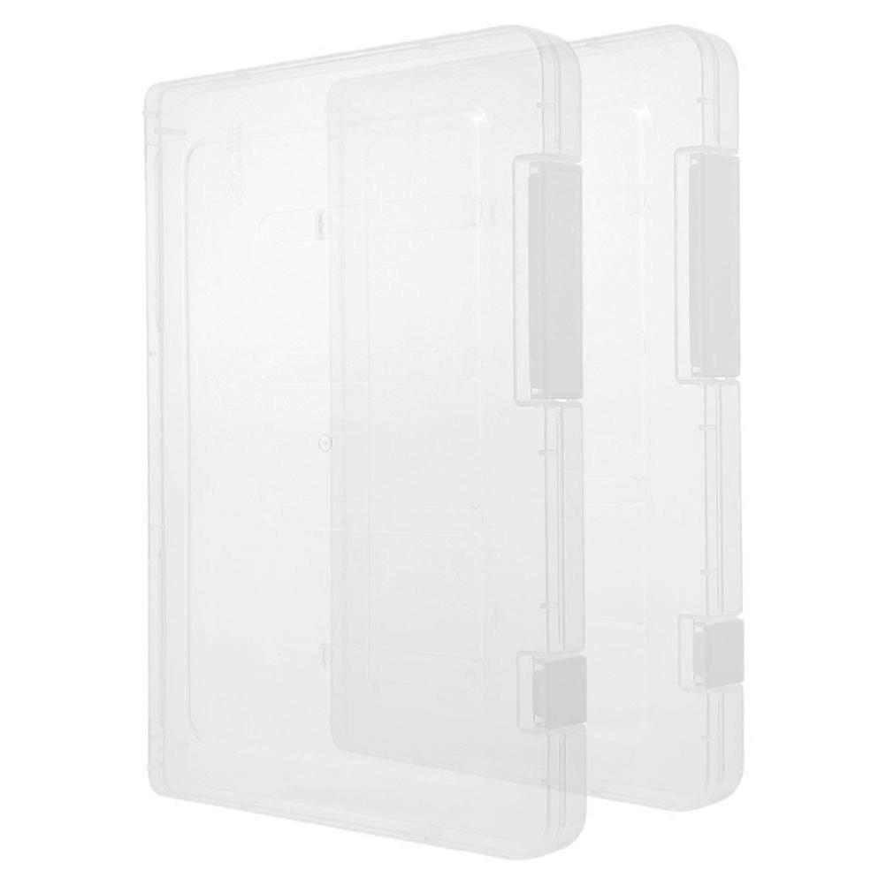 Transparent Plastic Storage Bins for Puzzle Organization Stackable 2Pcs