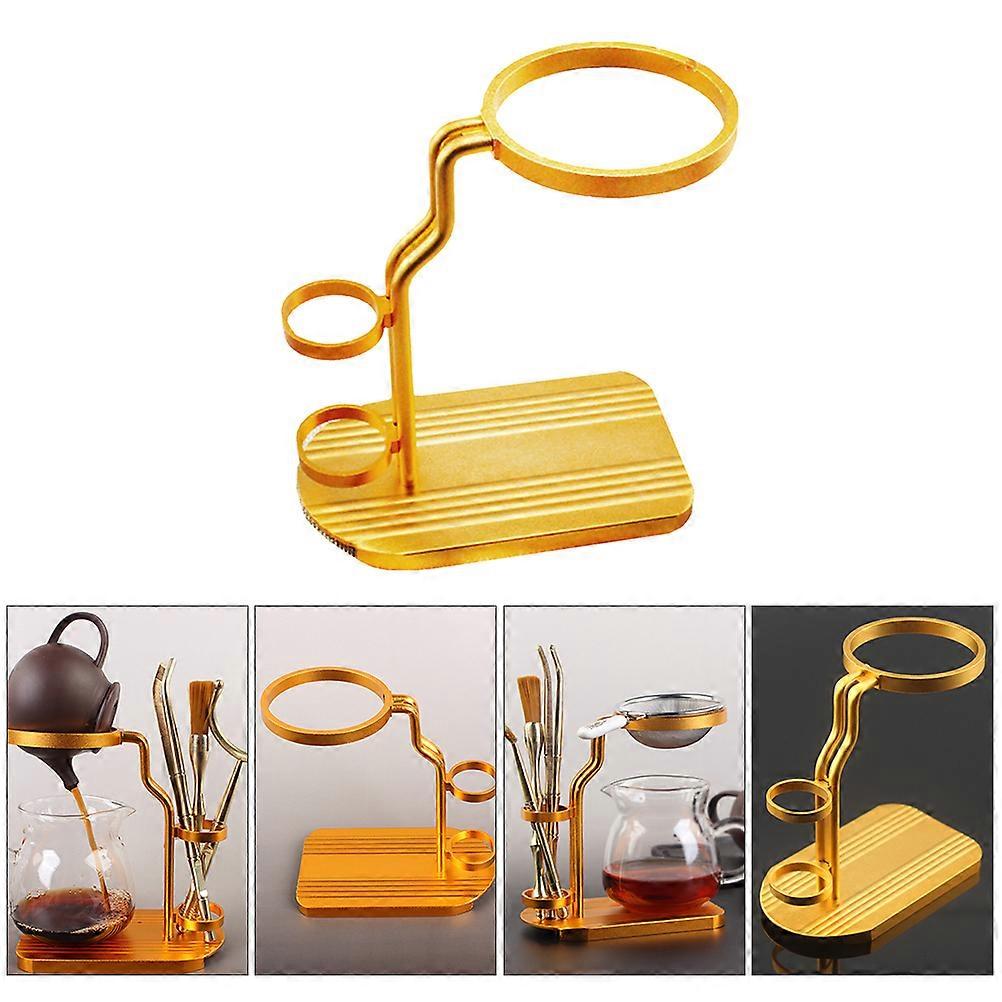 Compact Tea Holders Alloy Tea Strainer Stand Construction 1Pack