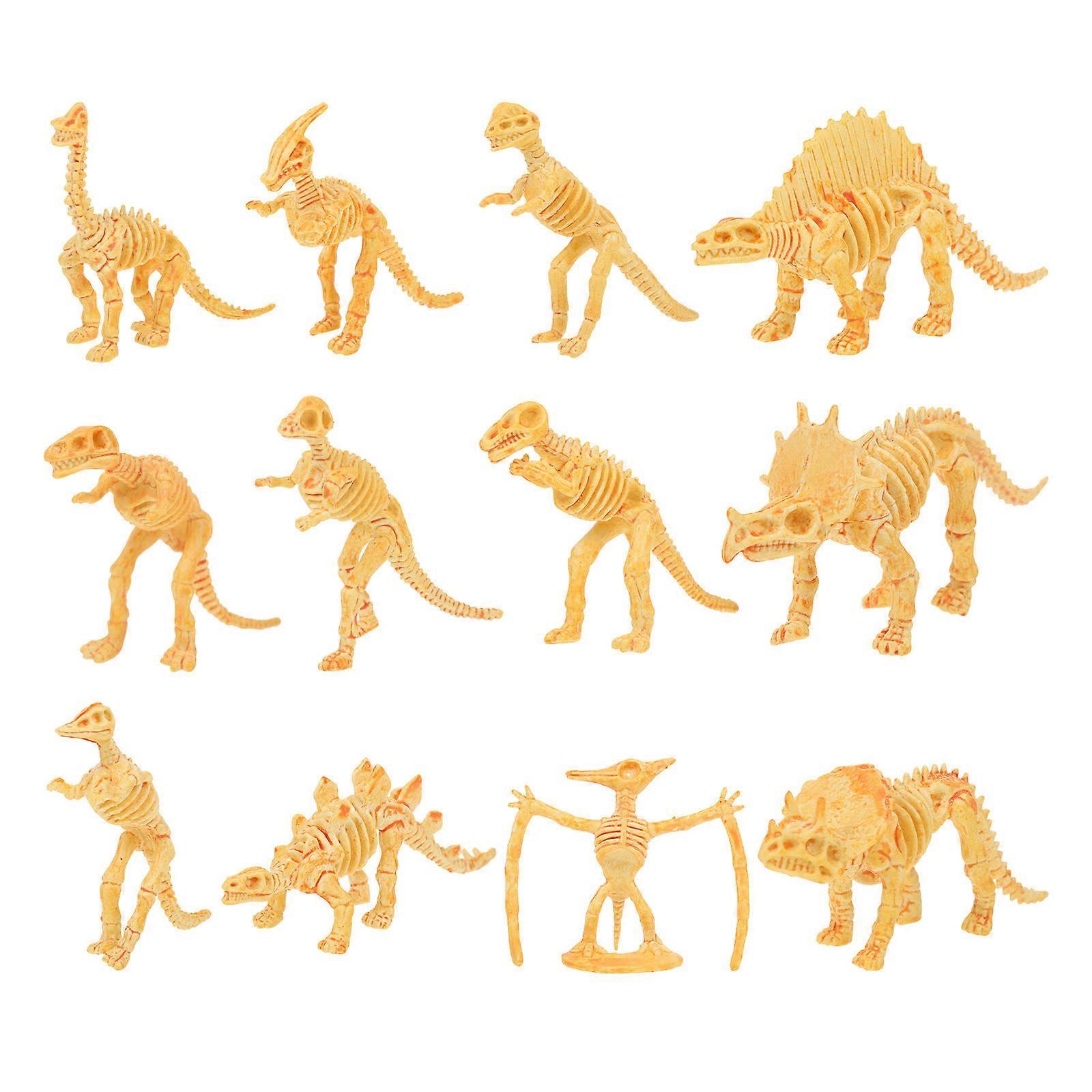Realistic Dinosaurs Model Toy for Playing with 12Pcs Dinosaur Skeleton