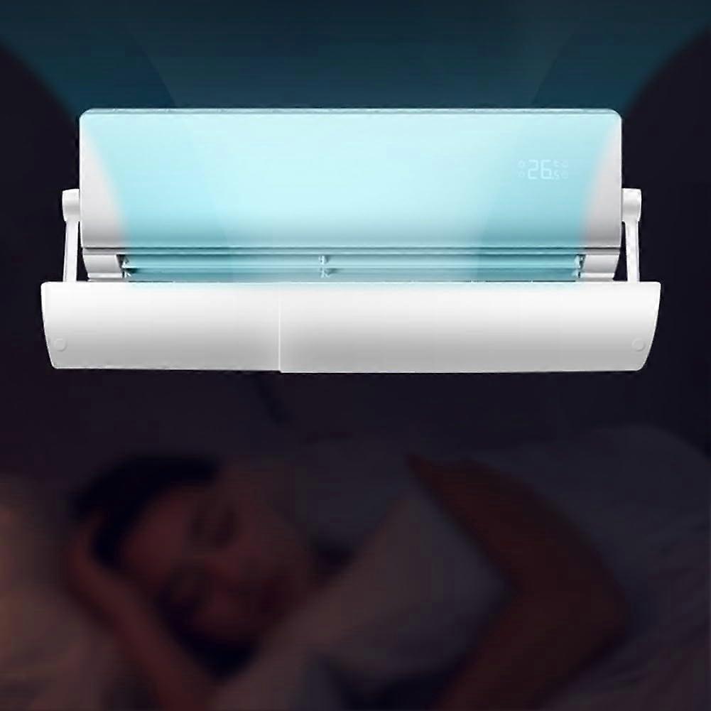 Adjustable Air Conditioner Deflector with Retractable Length, WallMounted NoDrill Wind Shield