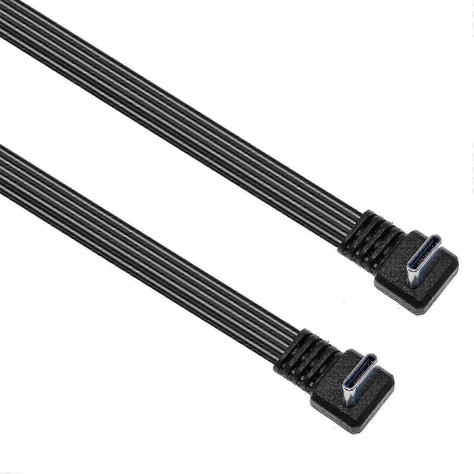 45W Fast Charging Line USB C to Type C Cable Quick Charging Right Angle Wire 90 Degree Data Cable Multicolor 26s