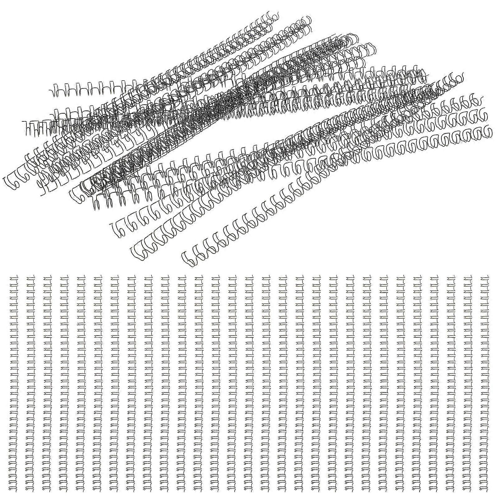 Loose Leaf Binder Rings Black for Notebook 100Pcs Double Loop Wire Binding Rings