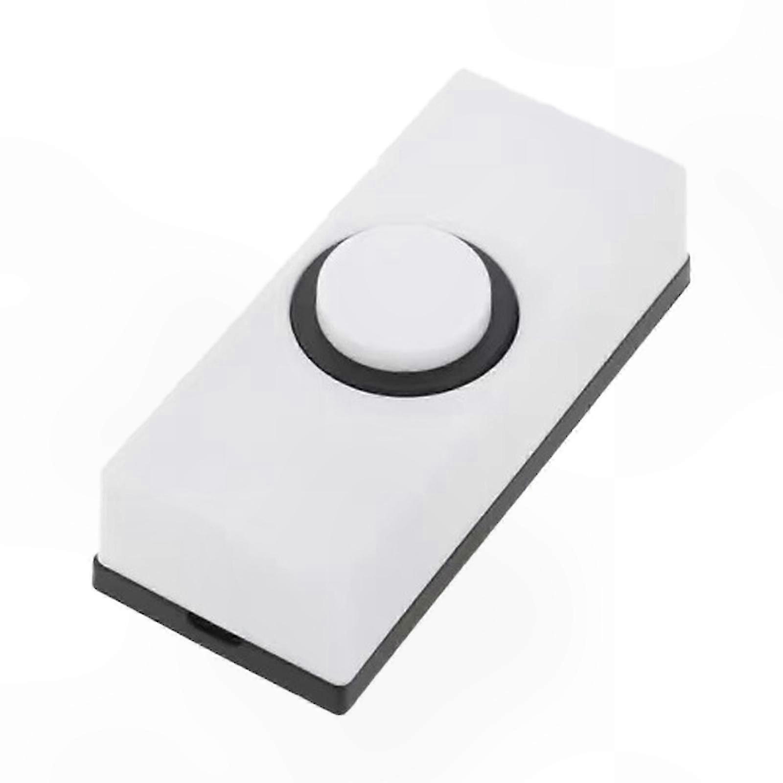 Durable White Plastic Doorbell Button with Lighted Switch for Wall Mounting and Hardwiring Replacement