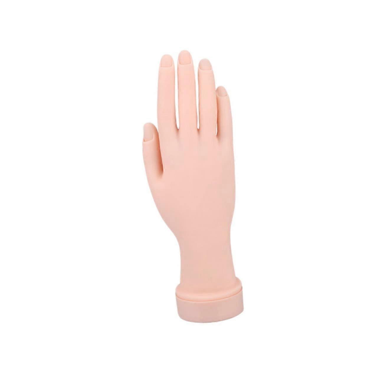 Nail Practice Hand with Realistic Lifesize Design, Reusable Manicure Training Hand Model for Beginners