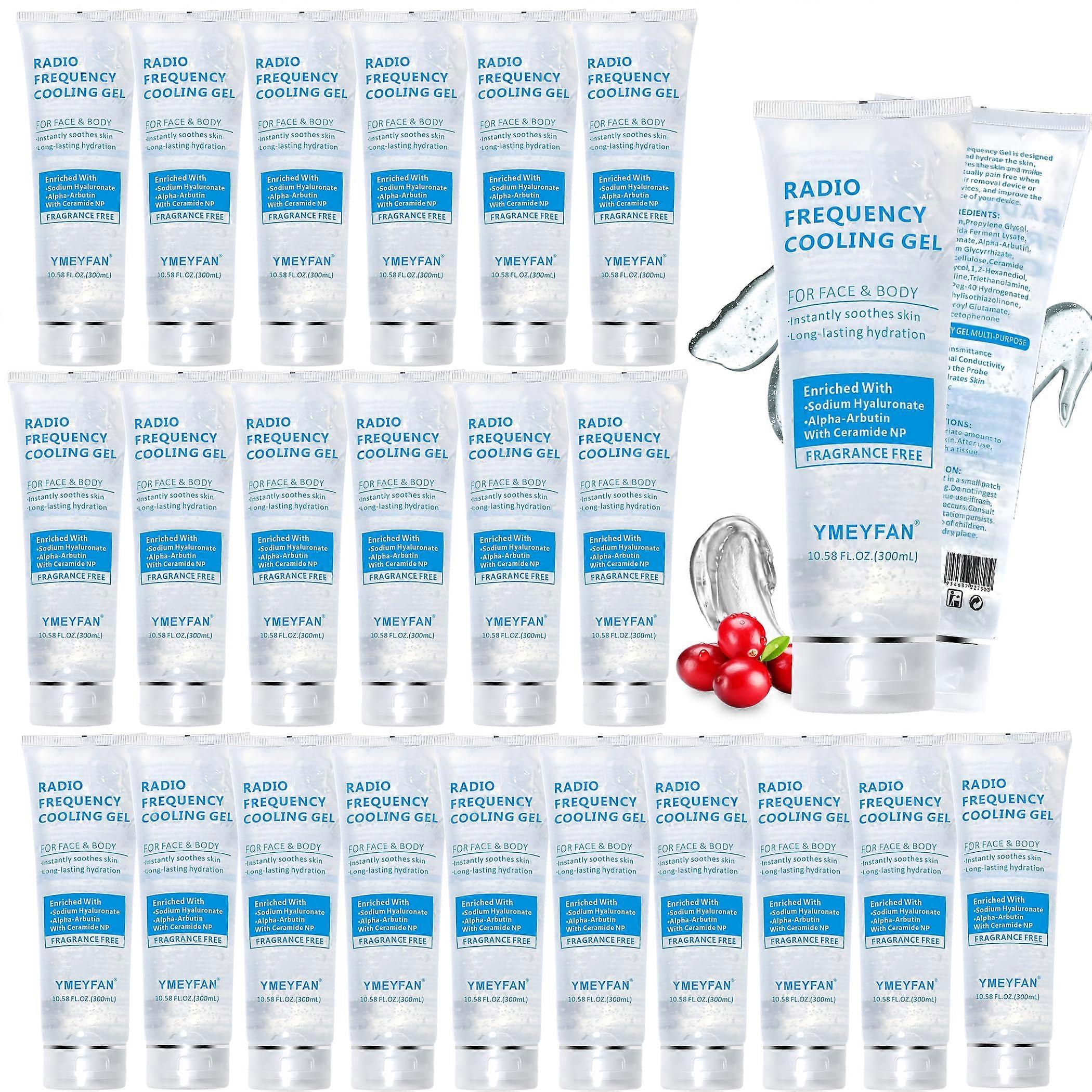 Conductive Gel for RF and Microcurrent Devices, Instant Cooling and Hydration, Face and Body Use, 24PCS