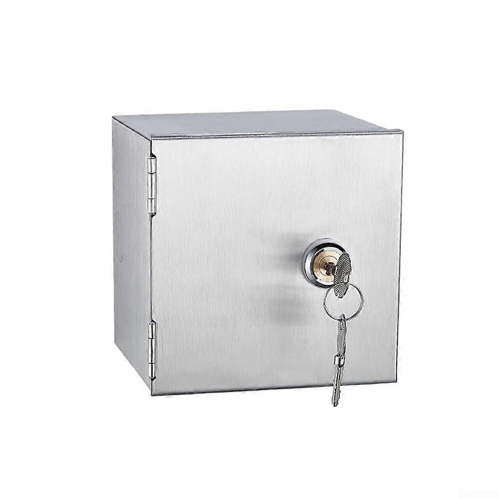Waterproof Outdoor Socket Box with Lock, Durable Stainless Steel Weatherproof Electrical Enclosure