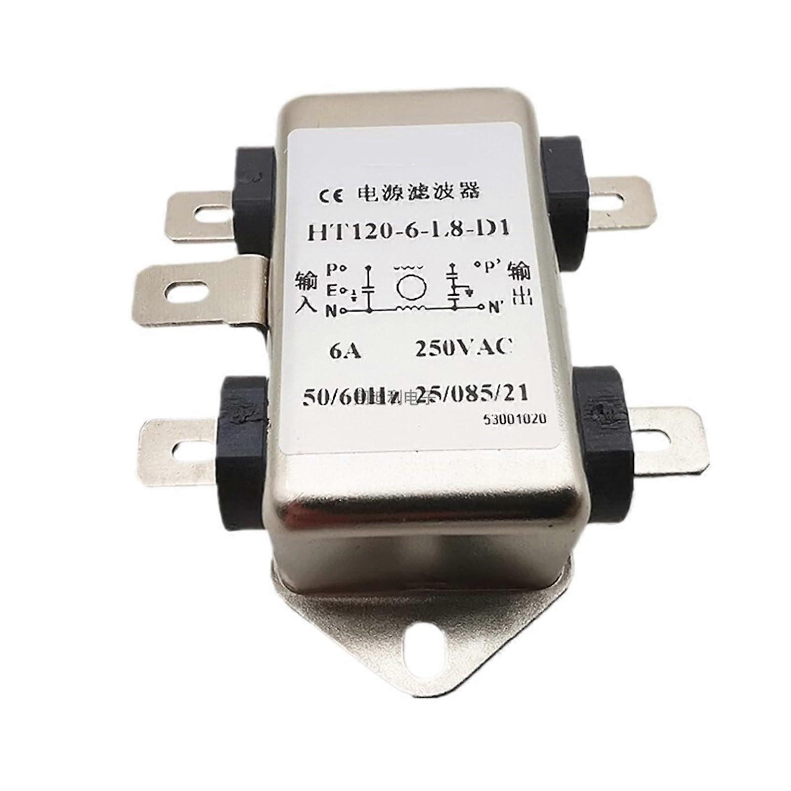 Single Phase AC Power Filter HT120 Series 3A 5A 6A 10A Noise Reduction Stable Output