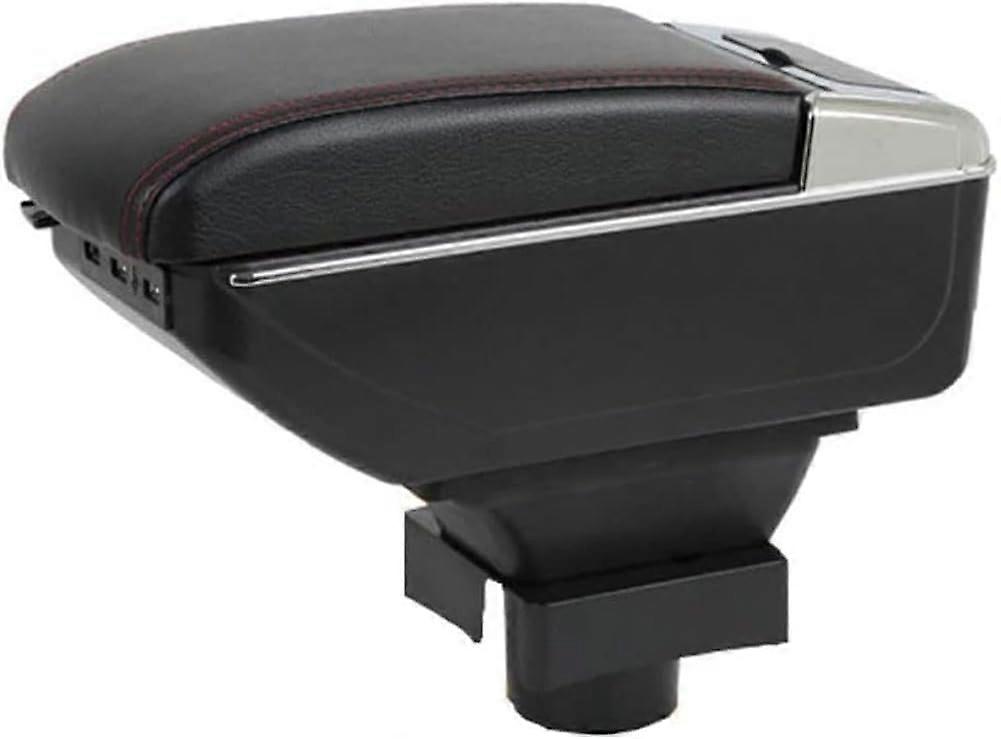 Car Armrest Box for Citroen C4 20082011, Adjustable Centre Console Organizer with Leather Storage