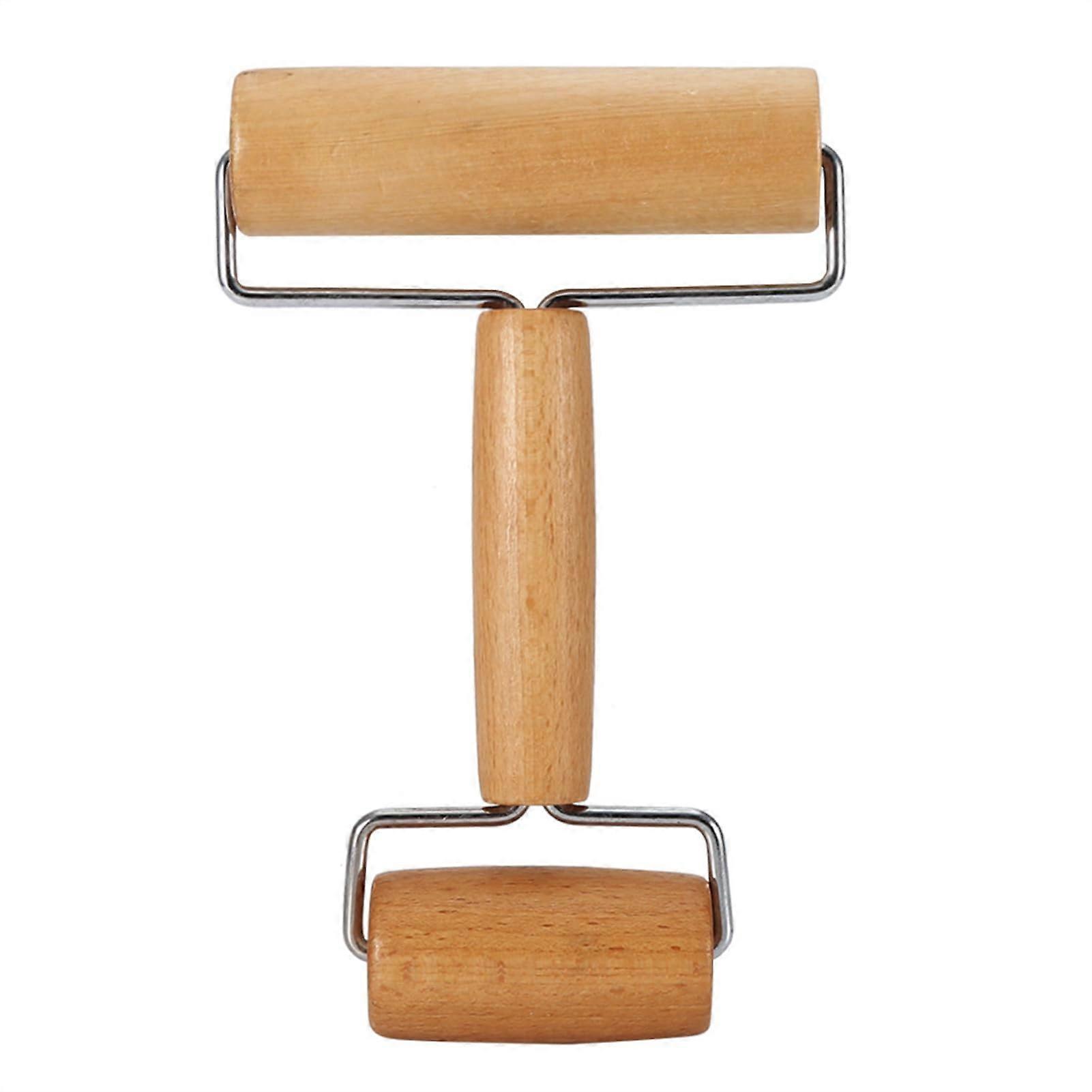 Wooden Rolling Pin Set with Handle for Uniform Dough Thickness and Versatile Baking Use