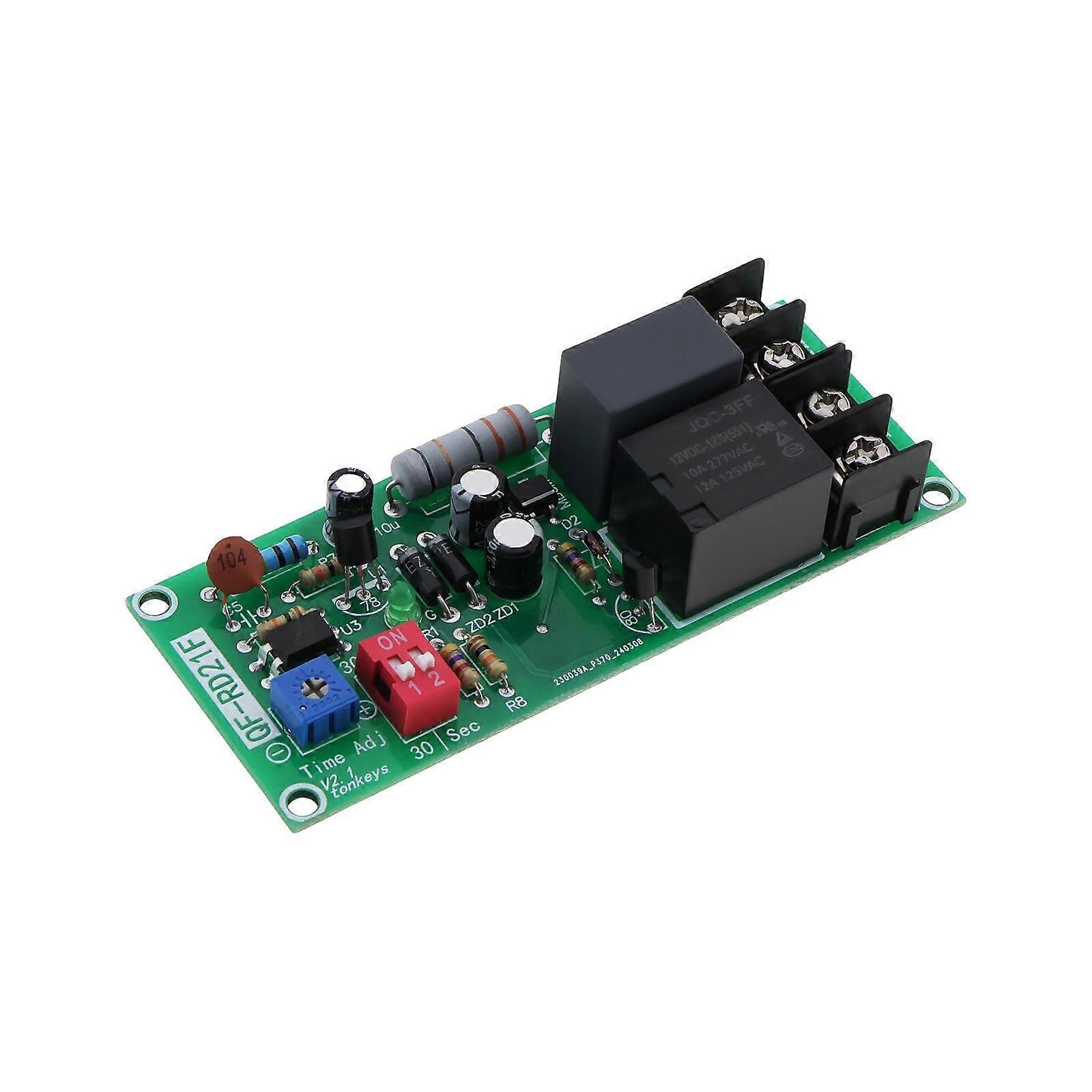 Timer Relay Module AC 100V220V Adjustable Delay Off Switch for Exhaust Fan Pump Precision Timing Ref:8470