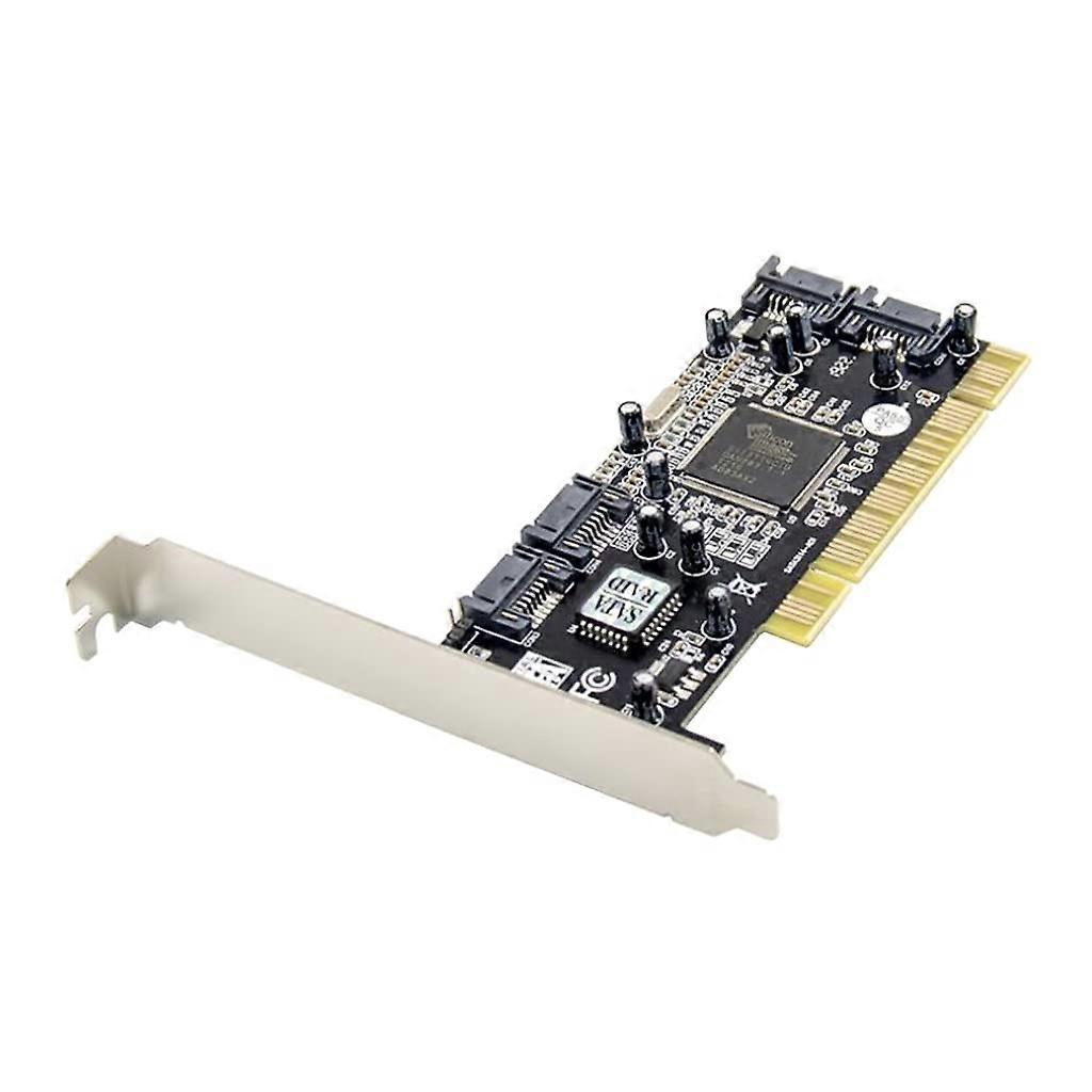 PCI SATA Expansion Card 4 Port SiI3114 RAID Controller Speed Data Transfer for Desktop