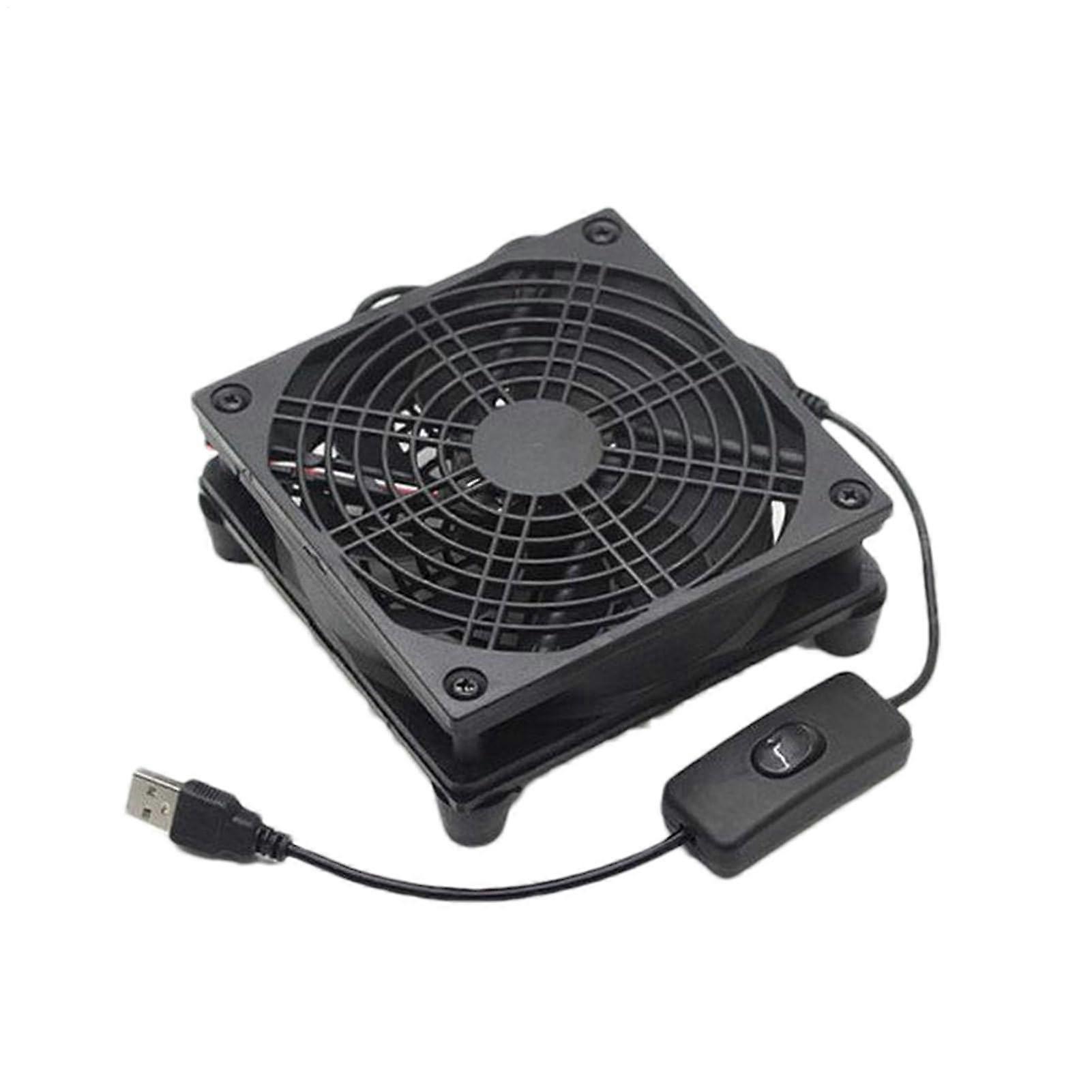 USB Cooling Fan with Switch for Router Laptop Electronics Silent Cooling Enhanced Heat Dissipation