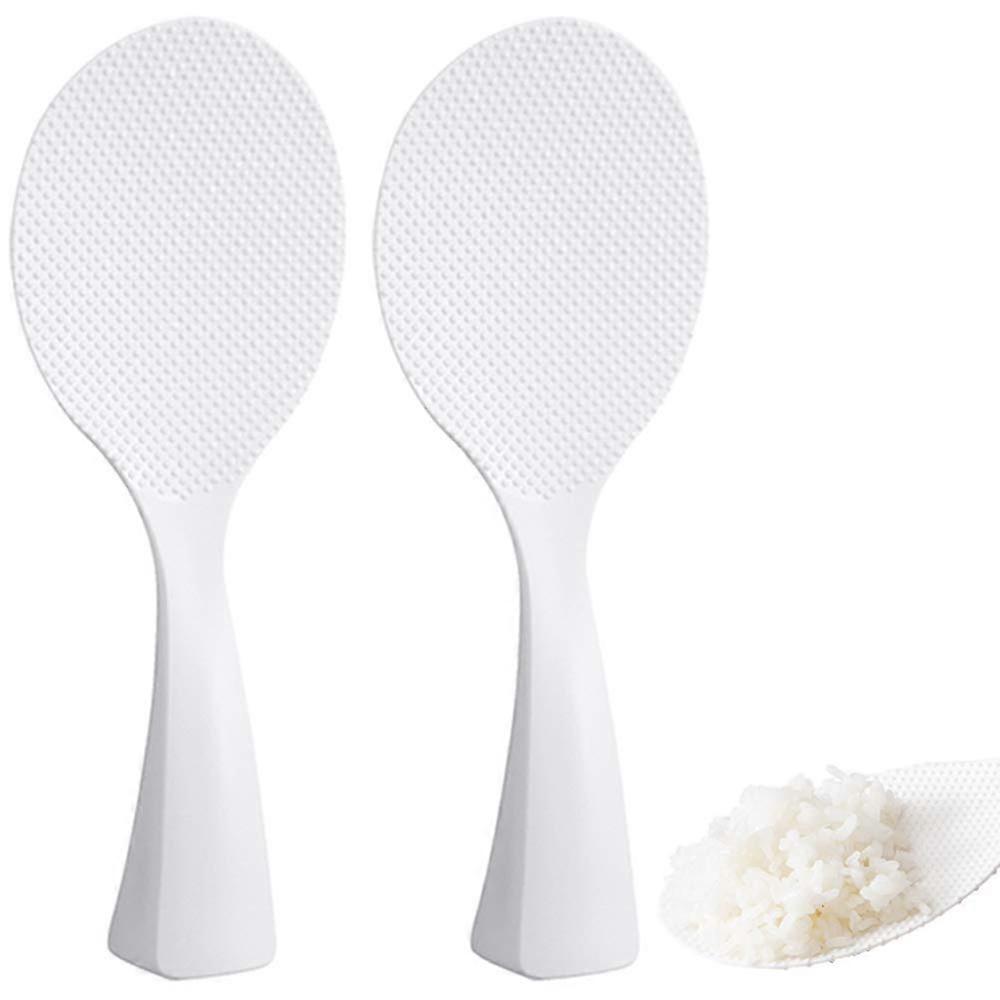 Standing Non Stick Rice Paddle Set, 2 Pack Dishwasher Safe ABS Serving Spoon for Rice and More