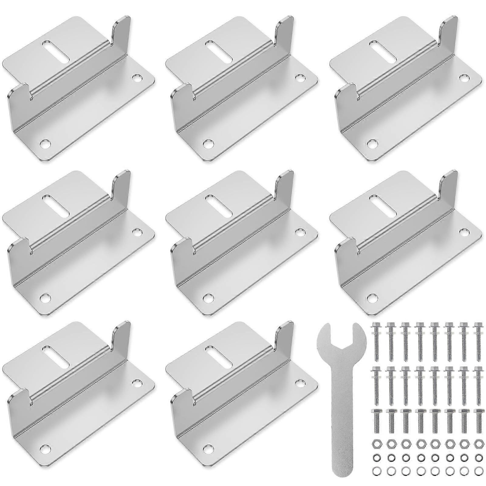 Solar Panel Mounting Z Brackets 4 Pcs Aluminum Roof Hardware Kit for Secure Installation