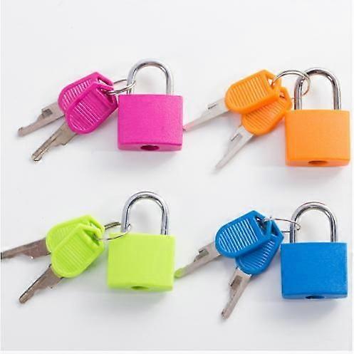 Suitcase lock, mini padlock with key, small padlocks, for school backpack