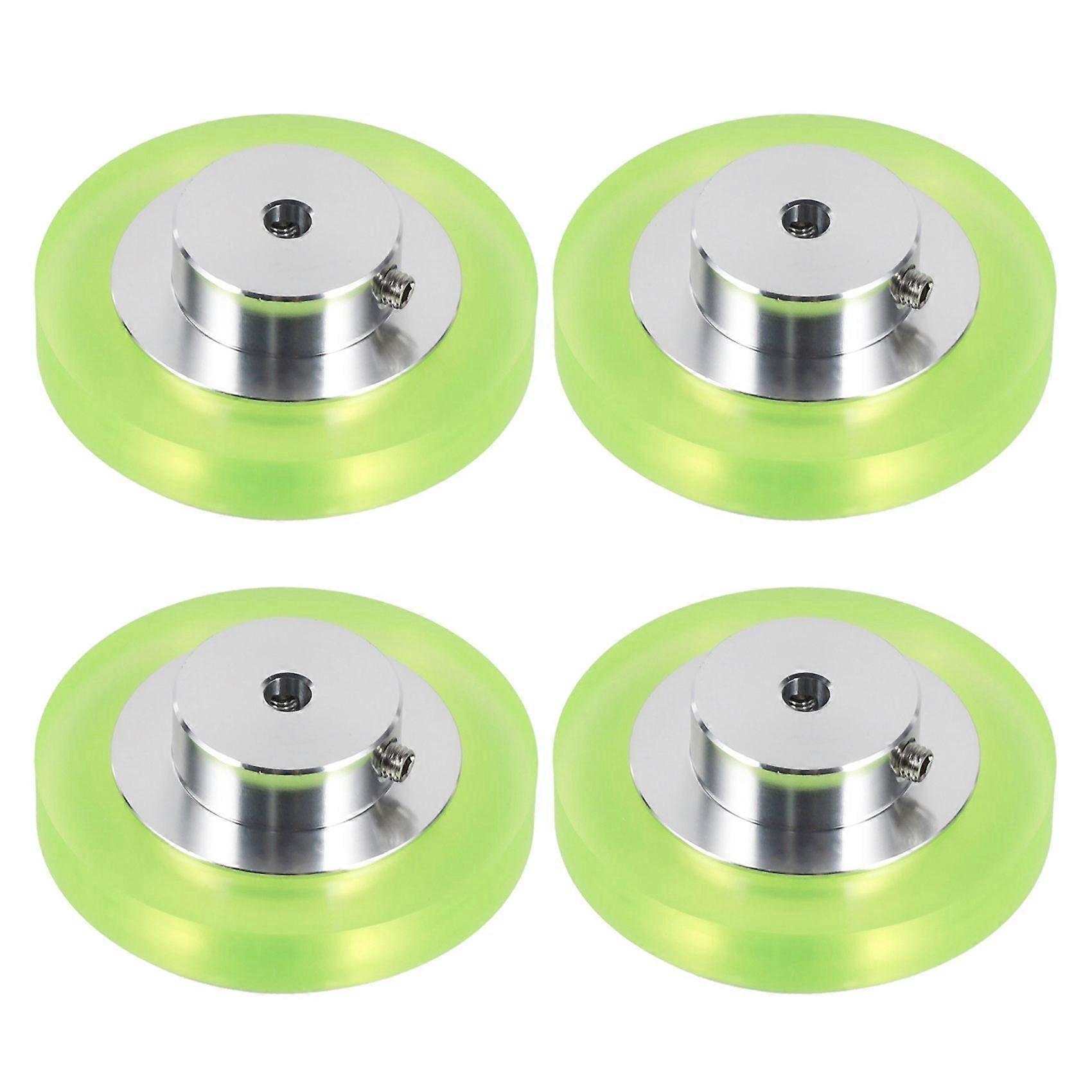 4X, 200mm Aluminum Polyurethane Industrial Encoder Wheel Measuring Wheel for Measuring Rotary Encoder