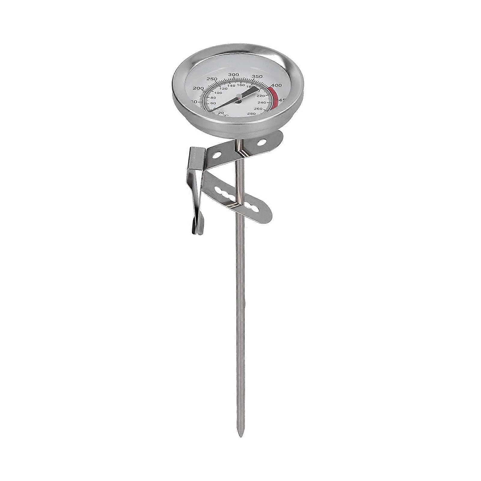 Mechanical Cooking Thermometer with Long Probe, Large Dial, Clamp for BBQ, Candy, Deep Fry