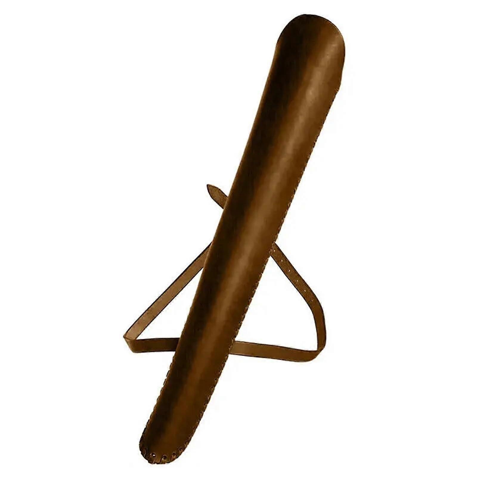 Adjustable Leather Archery Back Quiver with Large Capacity and Comfortable Shoulder Belt Brown