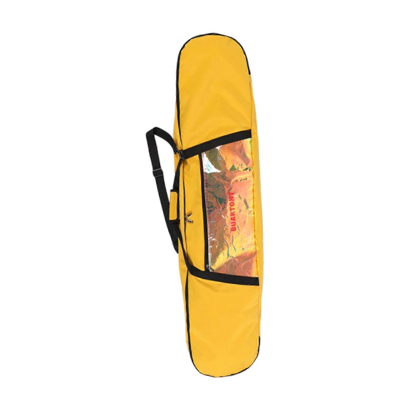 Snowboard Bag for Single Board Travel Waterproof Fabric Adjustable Strap Yellow
