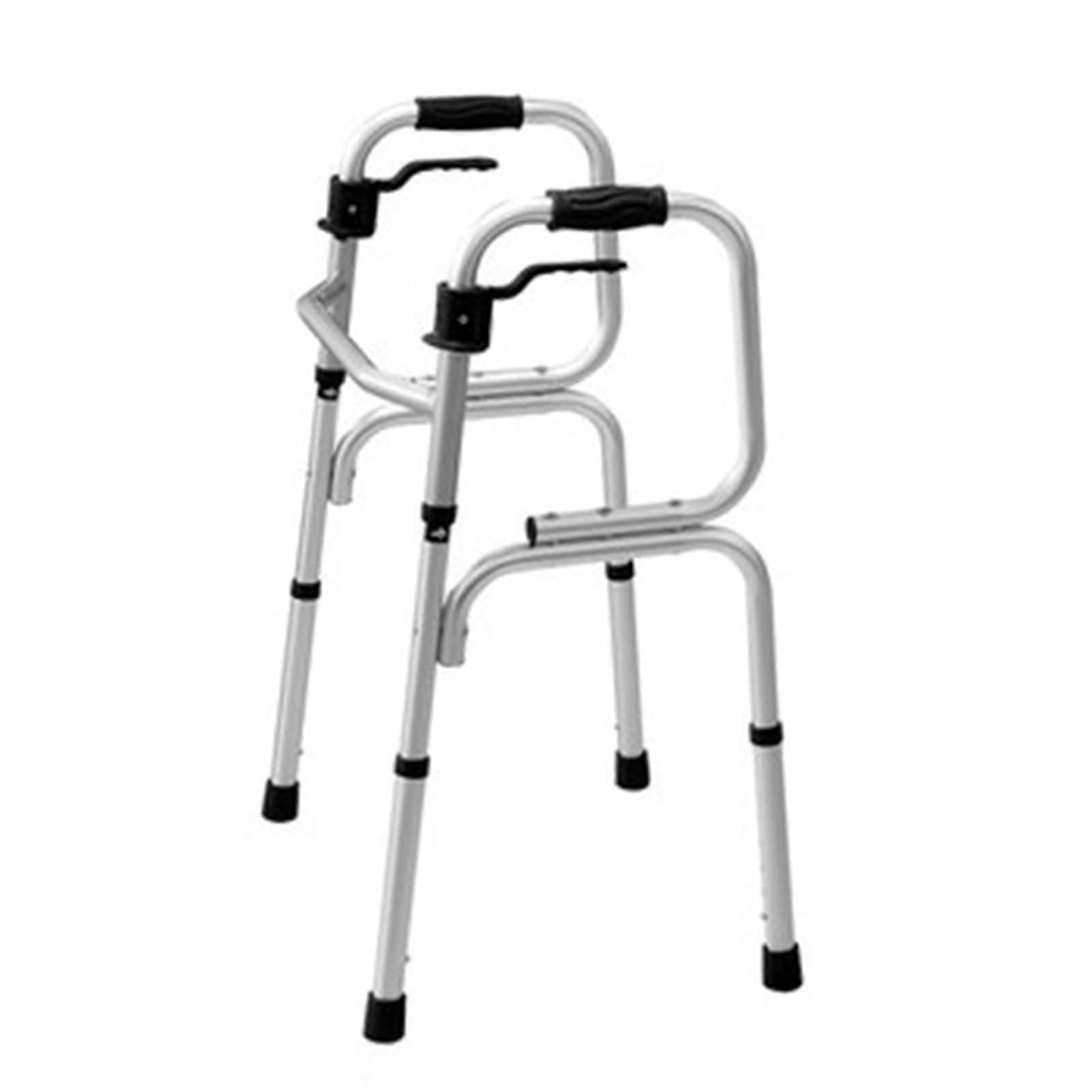 Folding Walker with Oneclick Foldable Design, Lightweight Walking Frame for Seniors 91cm Silver