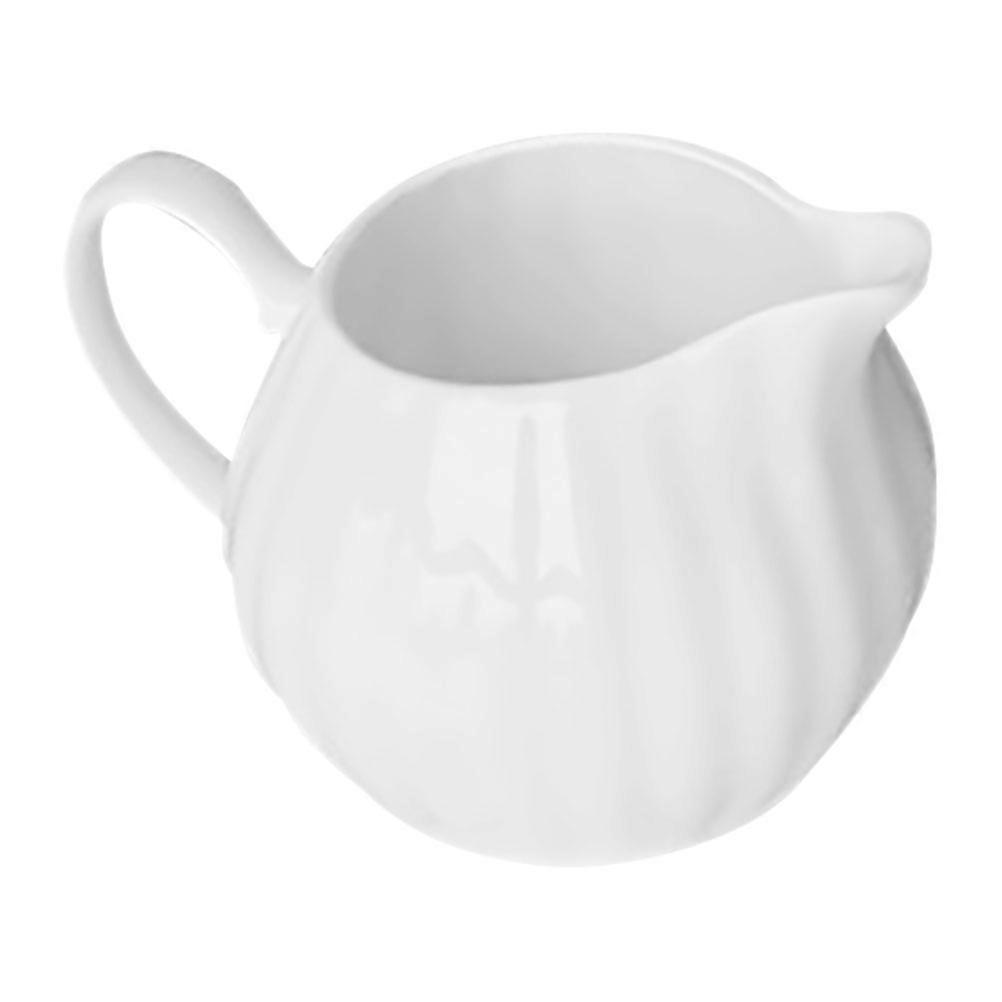 Milk Pitcher Ceramic Creamer Pitcher for Storage Use 1 Piece White
